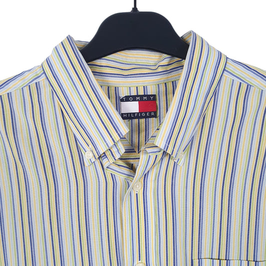 Tommy Hilfiger Long Sleeve Regular Fit Striped Shirt Green