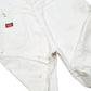 Mens White Dickies Cut Offs Carpenter Painter Workwear Denim Shorts