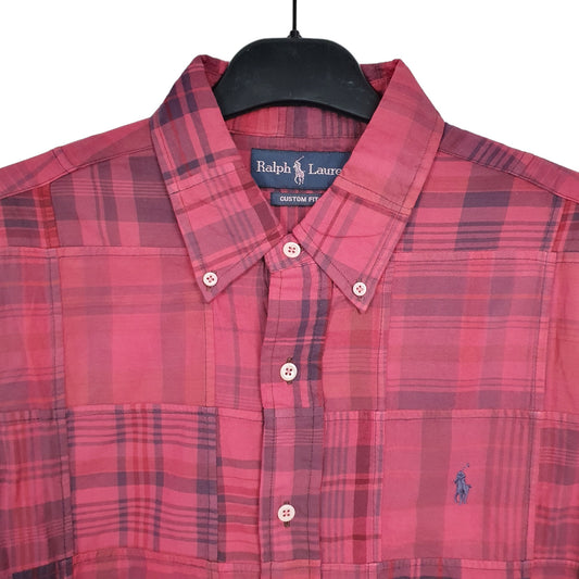 Ralph Lauren Short Sleeve Custom Fit Check Shirt Red