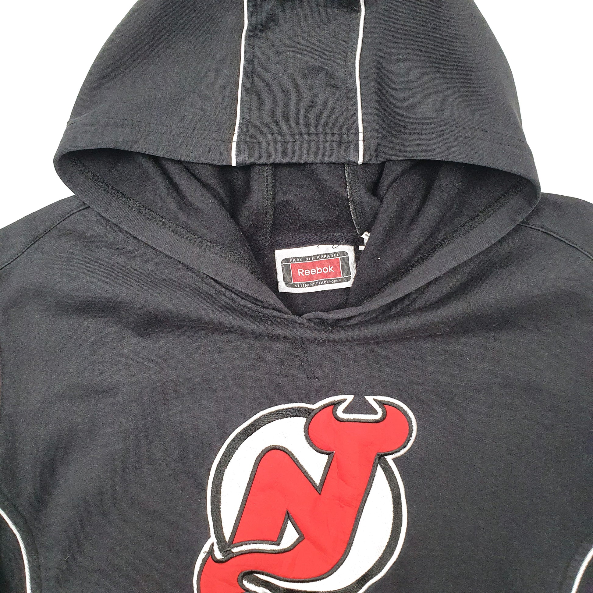 Mens Black Reebok NHL New Jersey Devils Hockey USA Hoodie Jumper