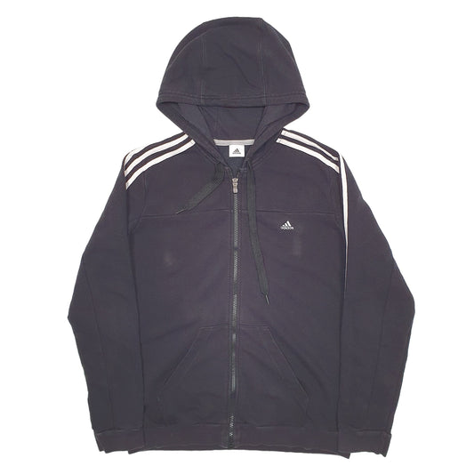 Mens Black Adidas Full Zip Jumper