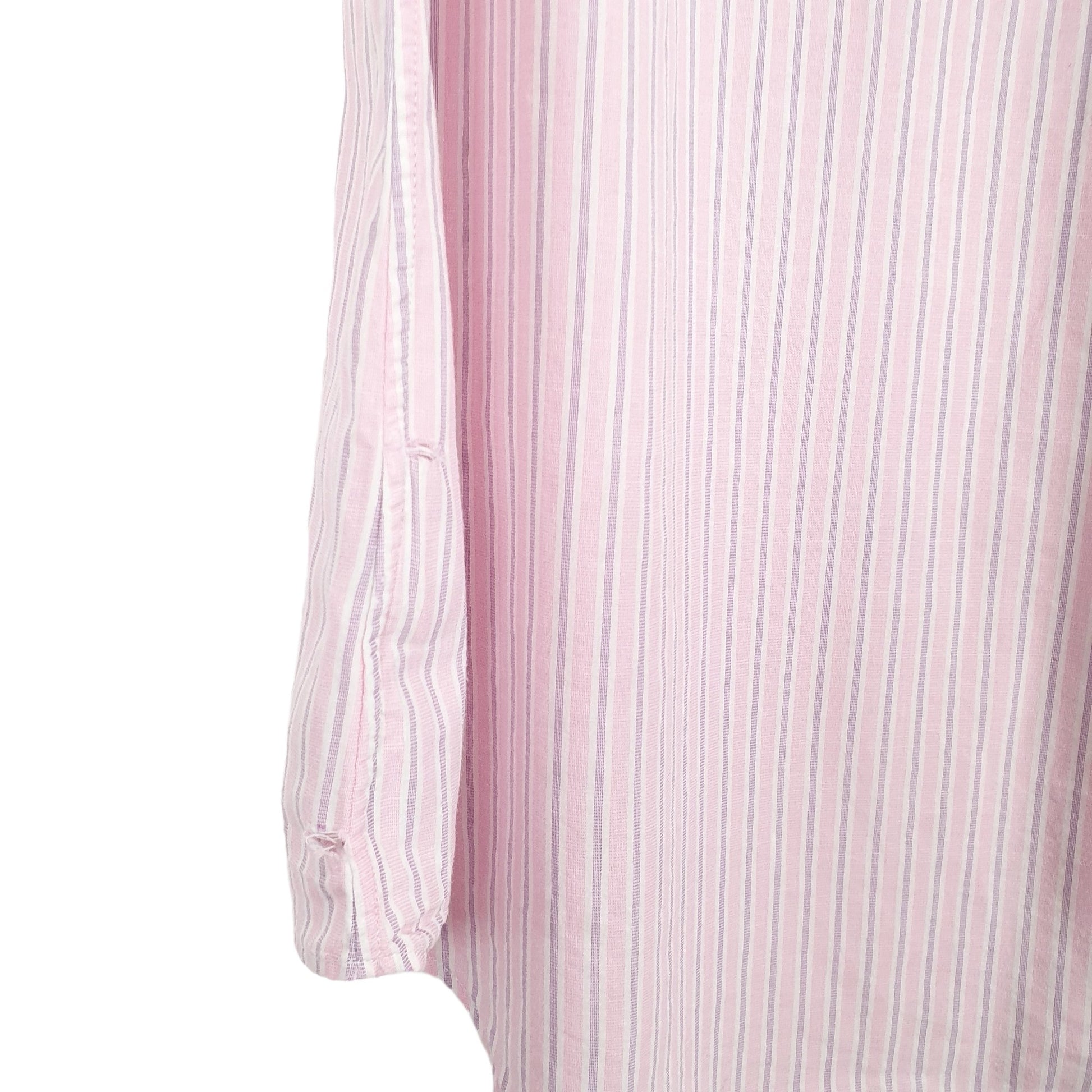 Ralph Lauren Short Sleeve Slim Fit Pinstripe Shirt Pink