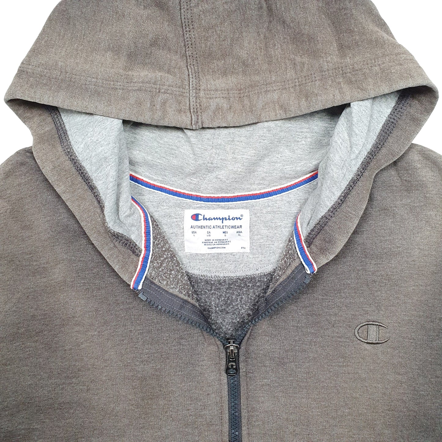 Mens Grey Champion  Full Zip Jumper