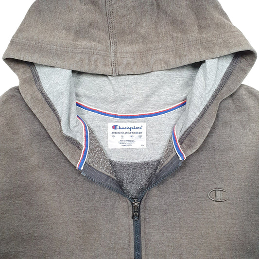 Mens Grey Champion  Full Zip Jumper