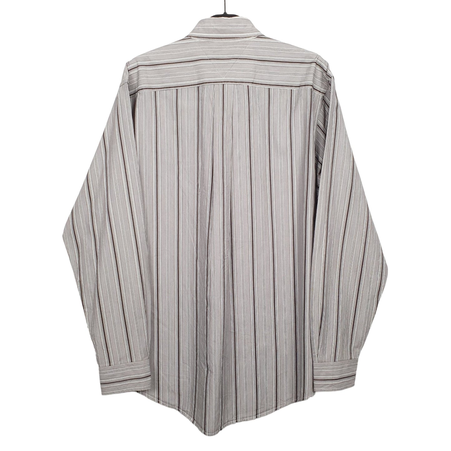 Tommy Hilfiger Long Sleeve Regular Fit Pinstripe Shirt Grey