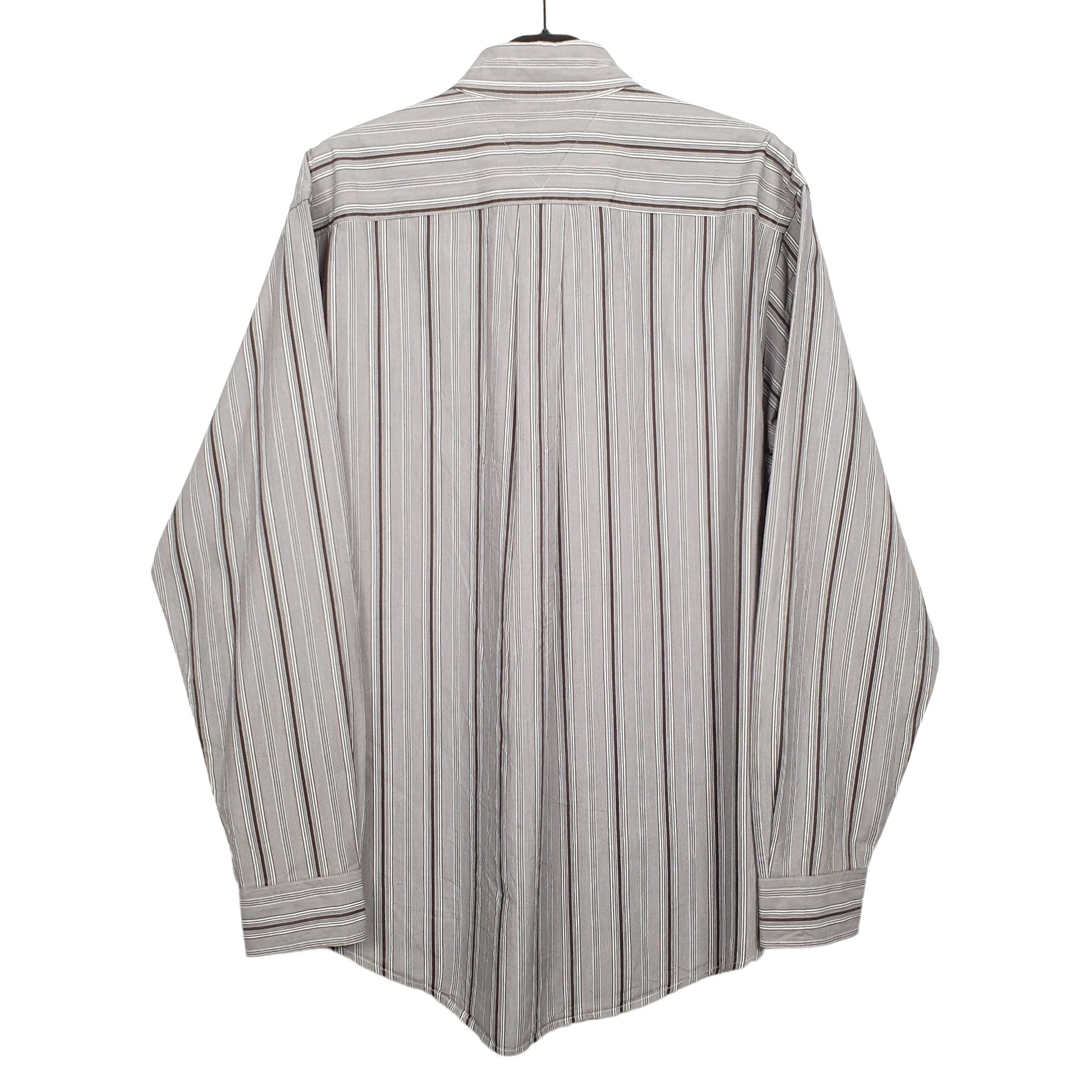 Tommy Hilfiger Long Sleeve Regular Fit Pinstripe Shirt Grey