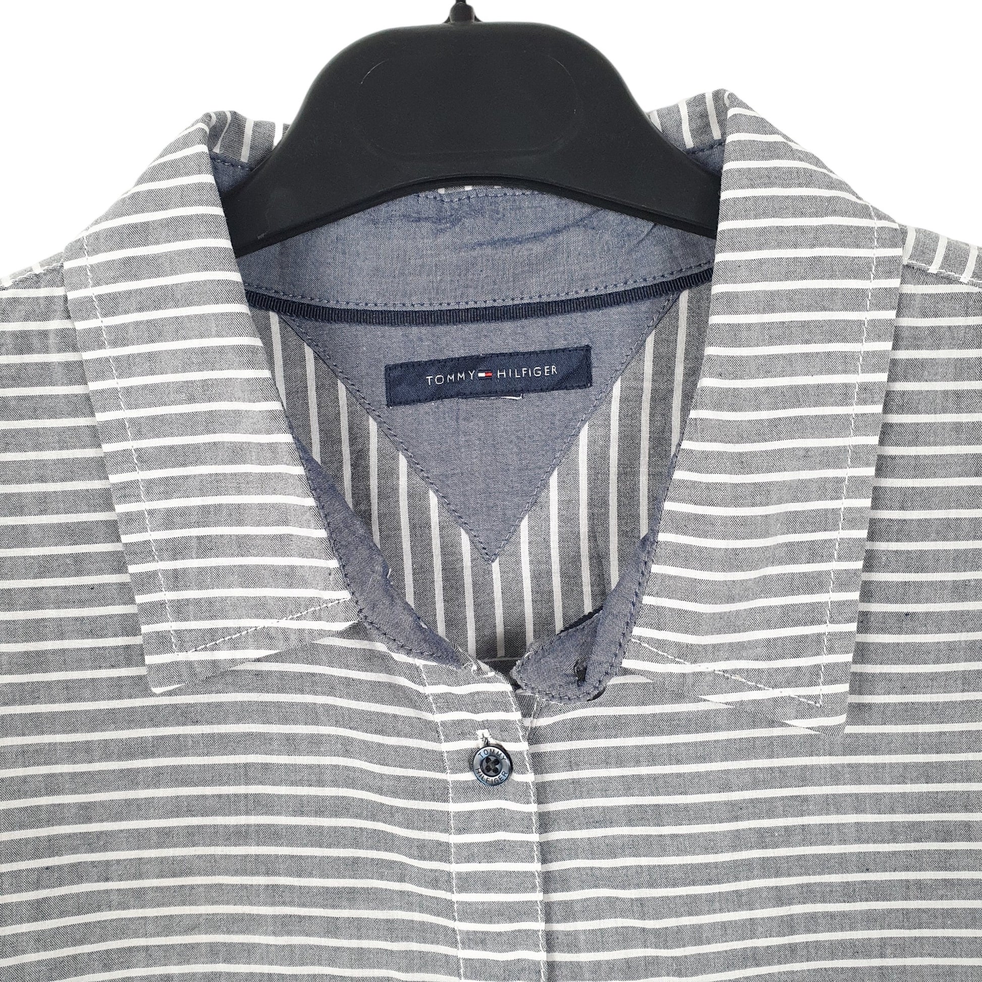 Mens Grey Tommy Hilfiger Pop Over Long Sleeve Shirt