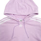 Womens Pink Adidas Crop Top Hoodie Jumper