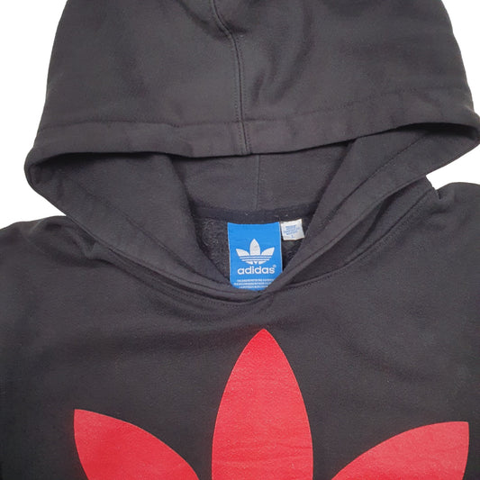 Mens Black Adidas Spellout Hoodie Jumper