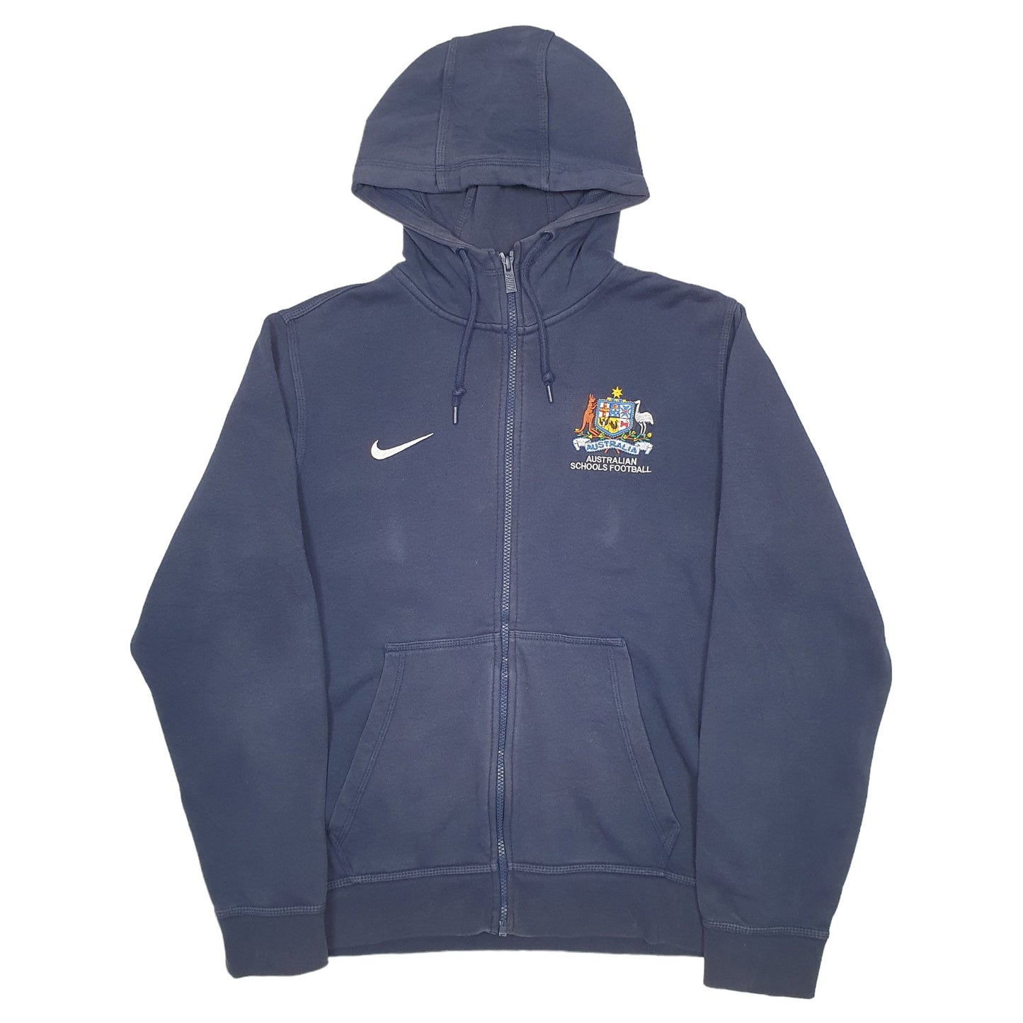 Mens Blue Nike Australian School Football Full Zip Jumper