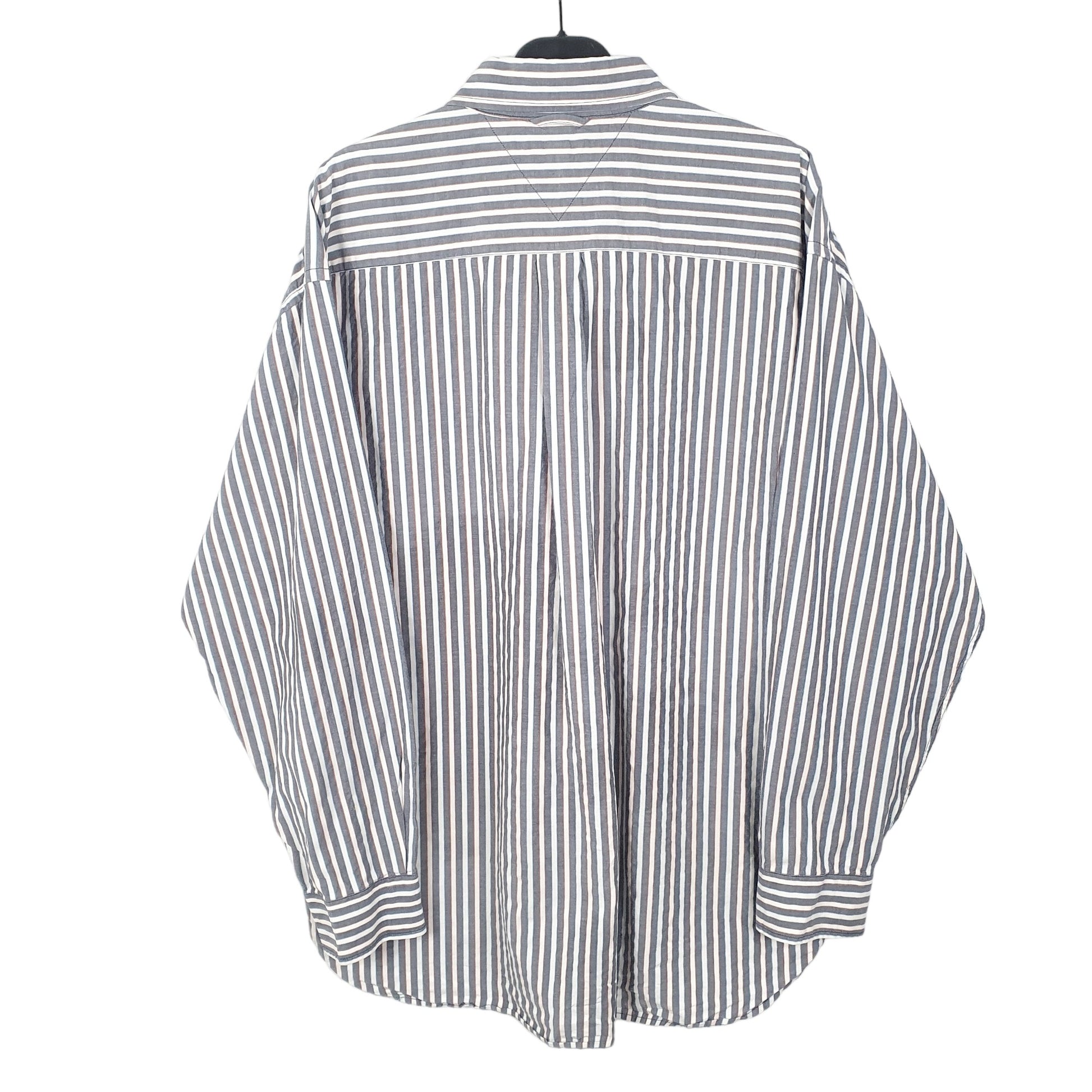 Tommy Hilfiger Long Sleeve Regular Fit Striped Shirt Grey