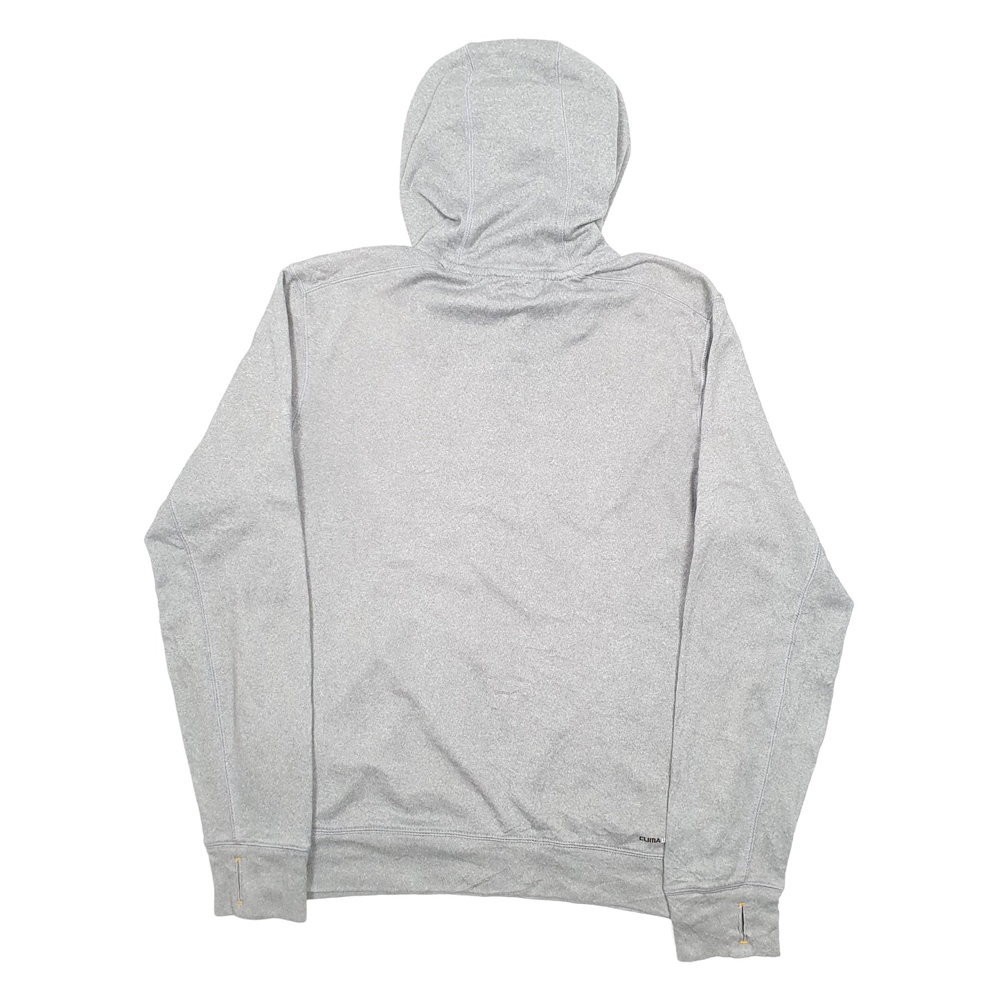 Mens Grey Adidas Spellout Climawarm Hoodie Jumper