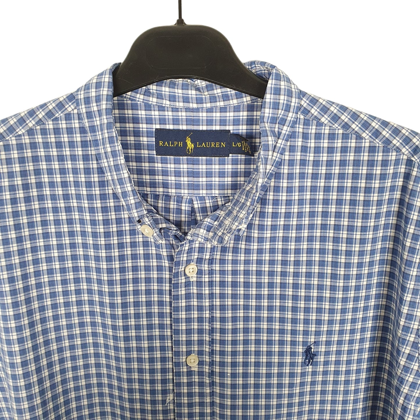 Ralph Lauren Short Sleeve Regular Fit Check Shirt Blue