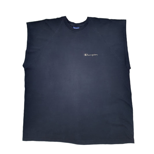Champion Sleeveless Short Sleeve T Shirt Navy