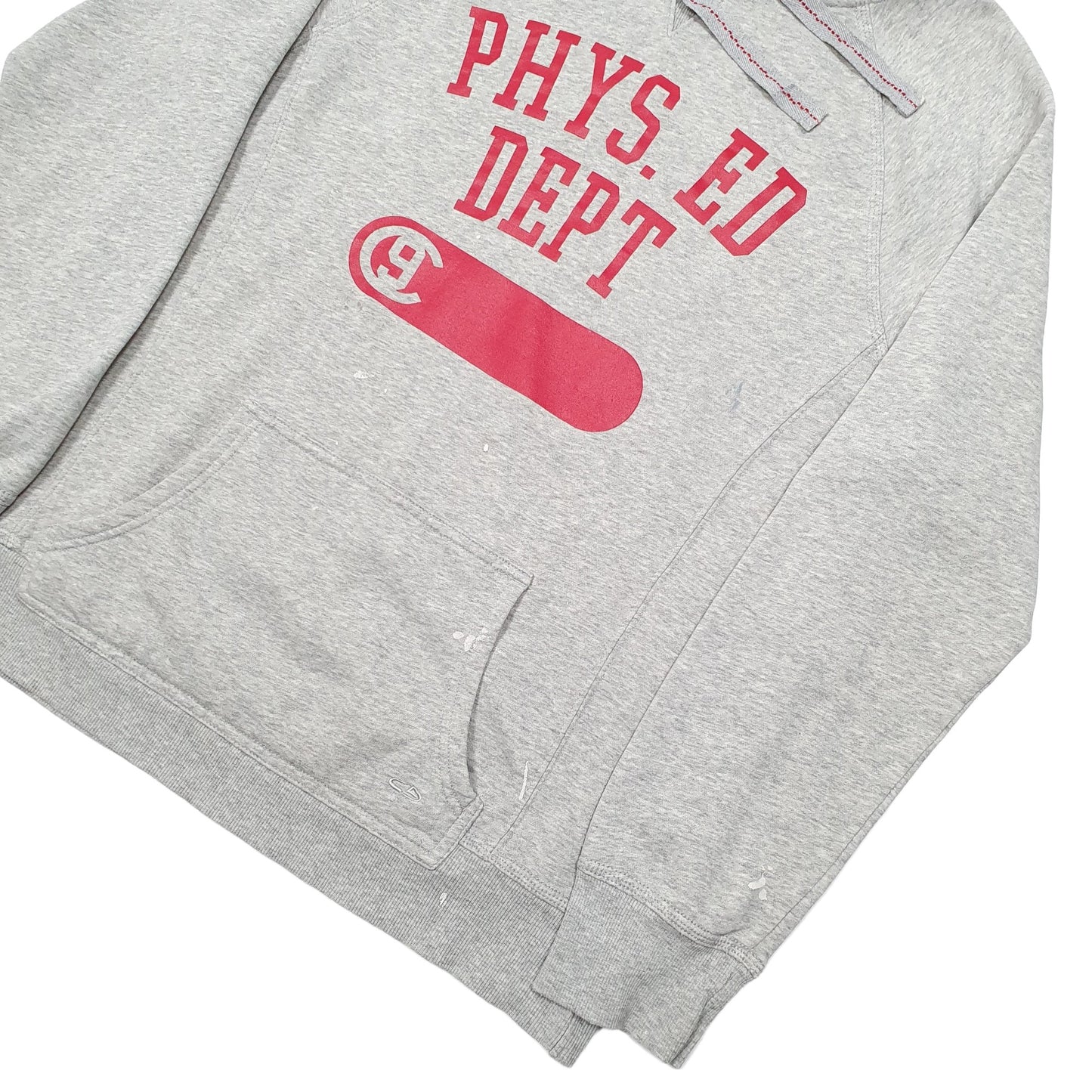 Mens Grey Champion Phys.Ed Dept USA College Hoodie Jumper