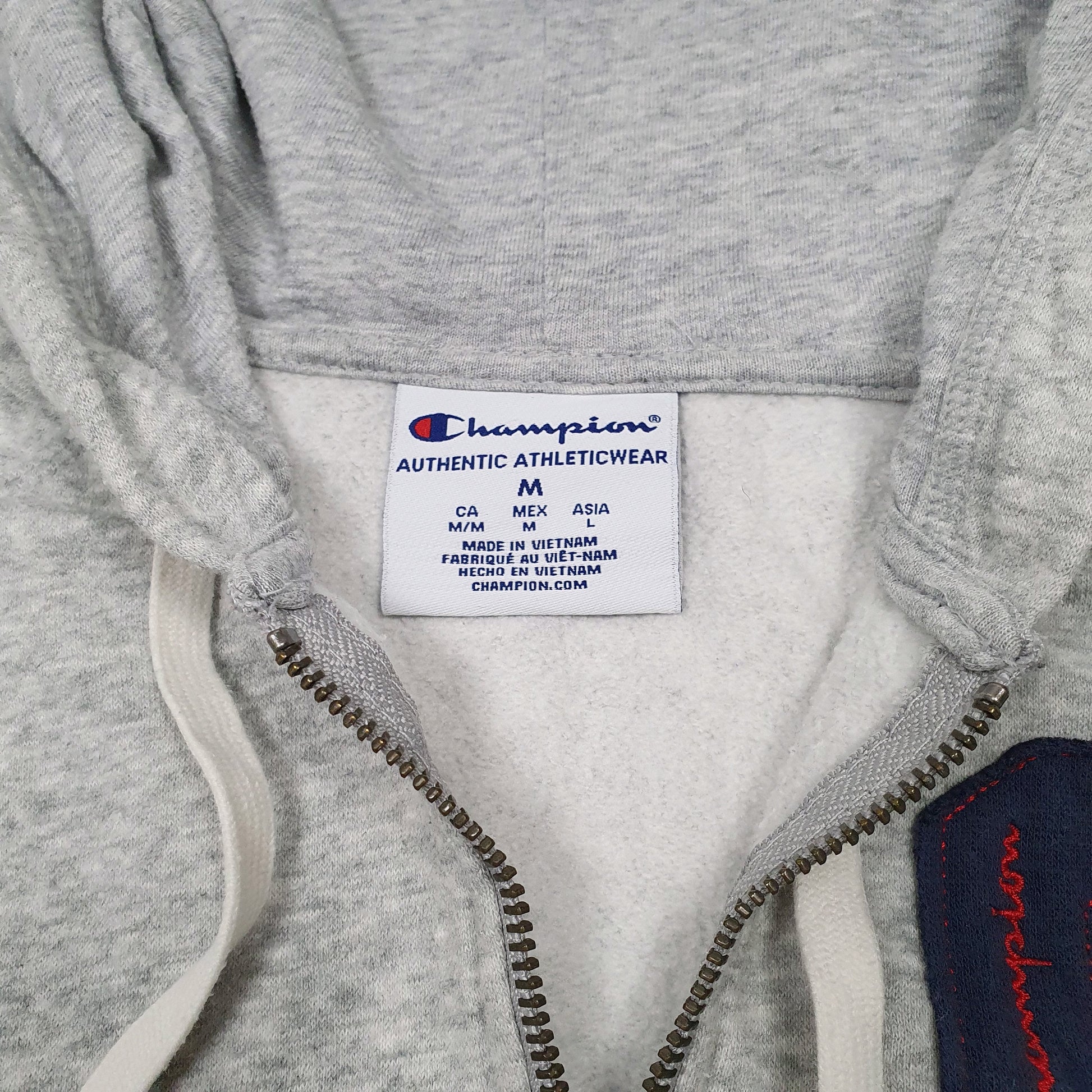 Womens Grey Champion Hoodie Full Zip Jumper