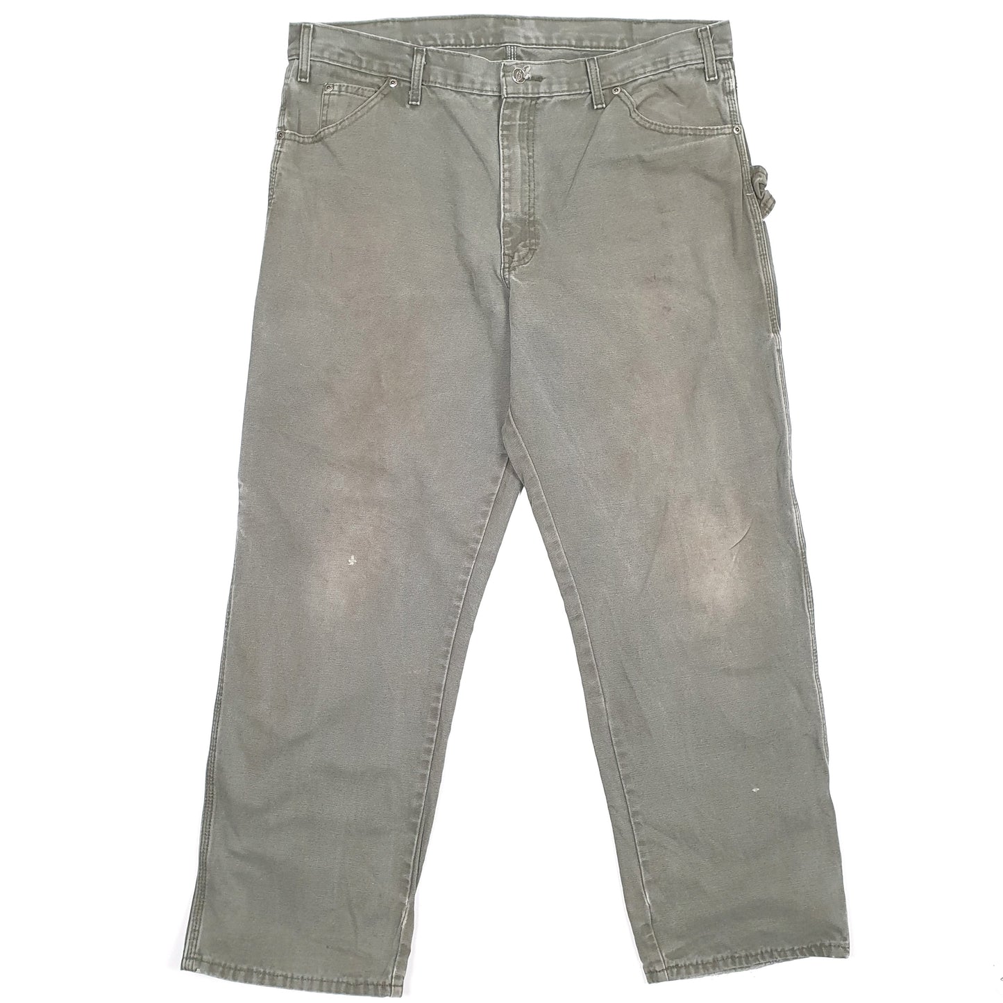 Mens Dickies Green Carpenter Trousers W38 L30 Green