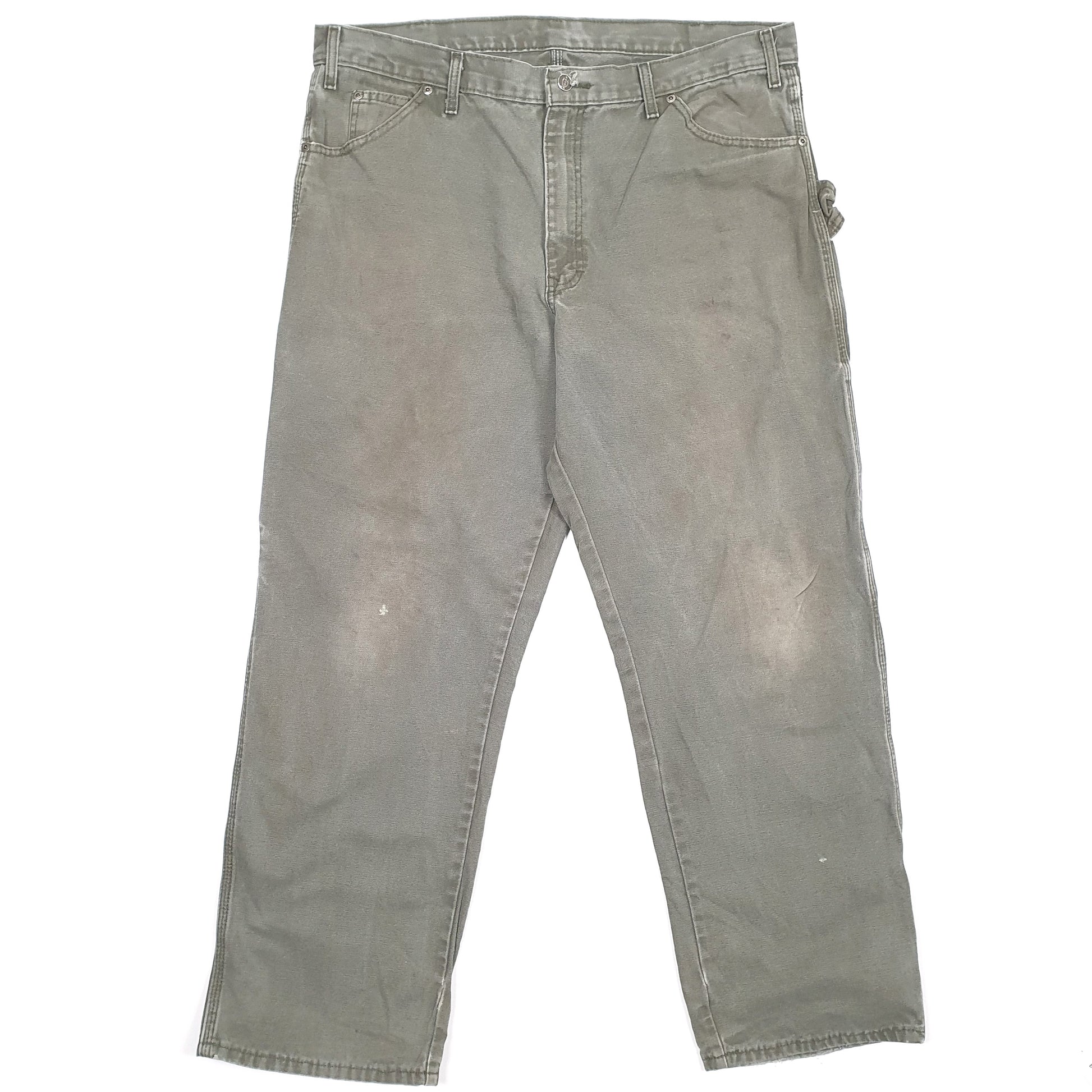 Mens Dickies Green Carpenter Trousers W38 L30 Green