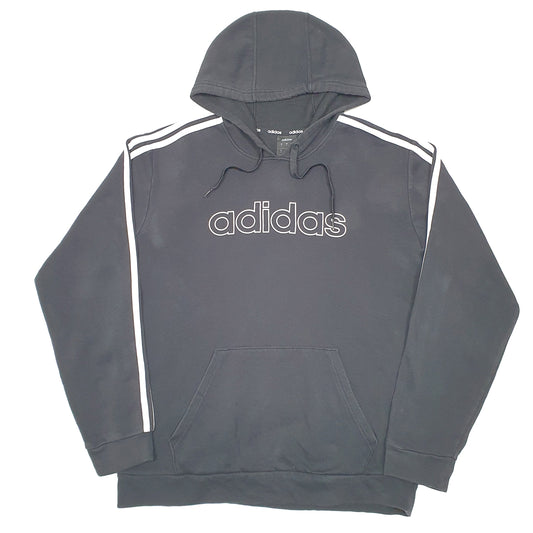 Mens Black Adidas Hoodie Jumper