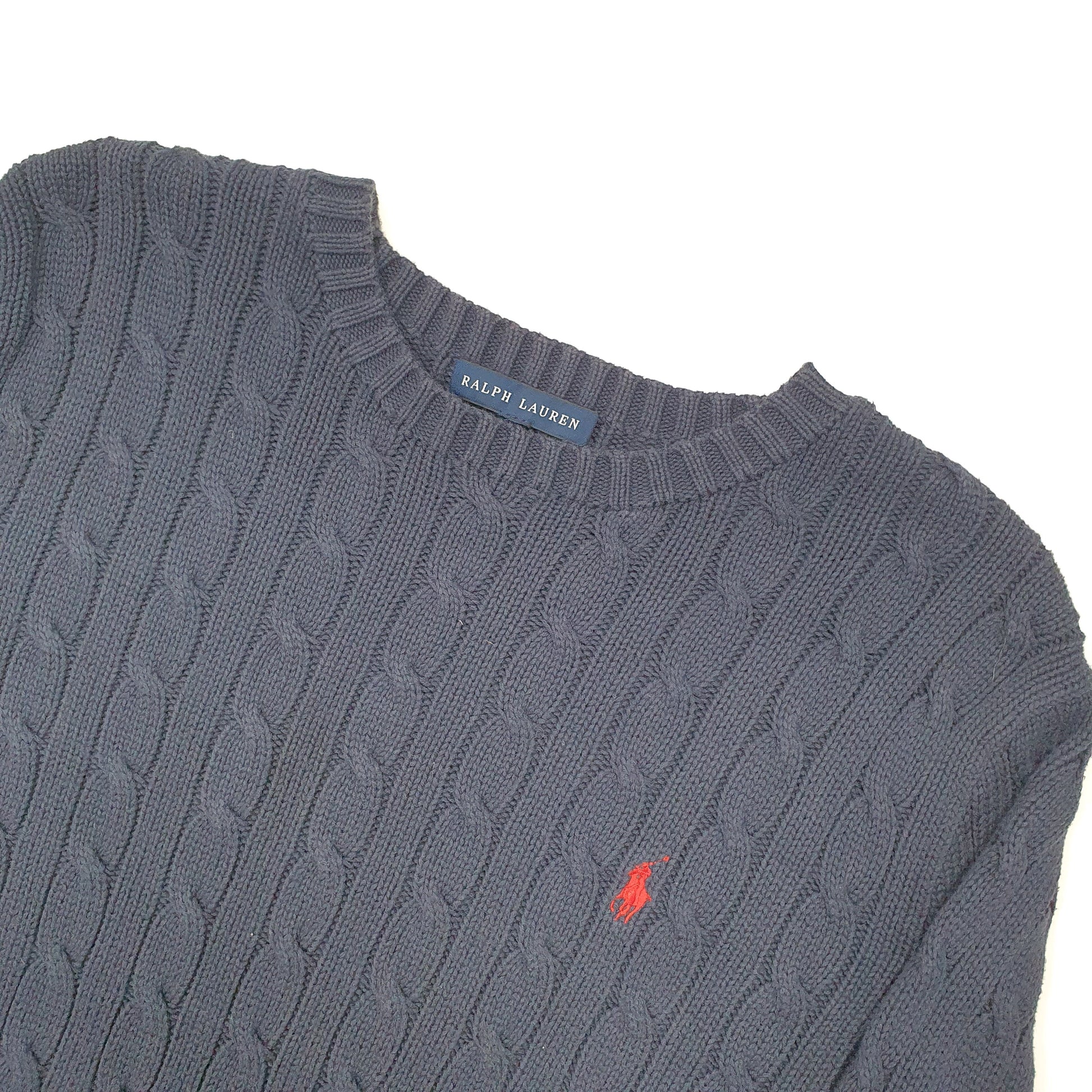 Polo Ralph Lauren Cable Knit Crewneck S Navy