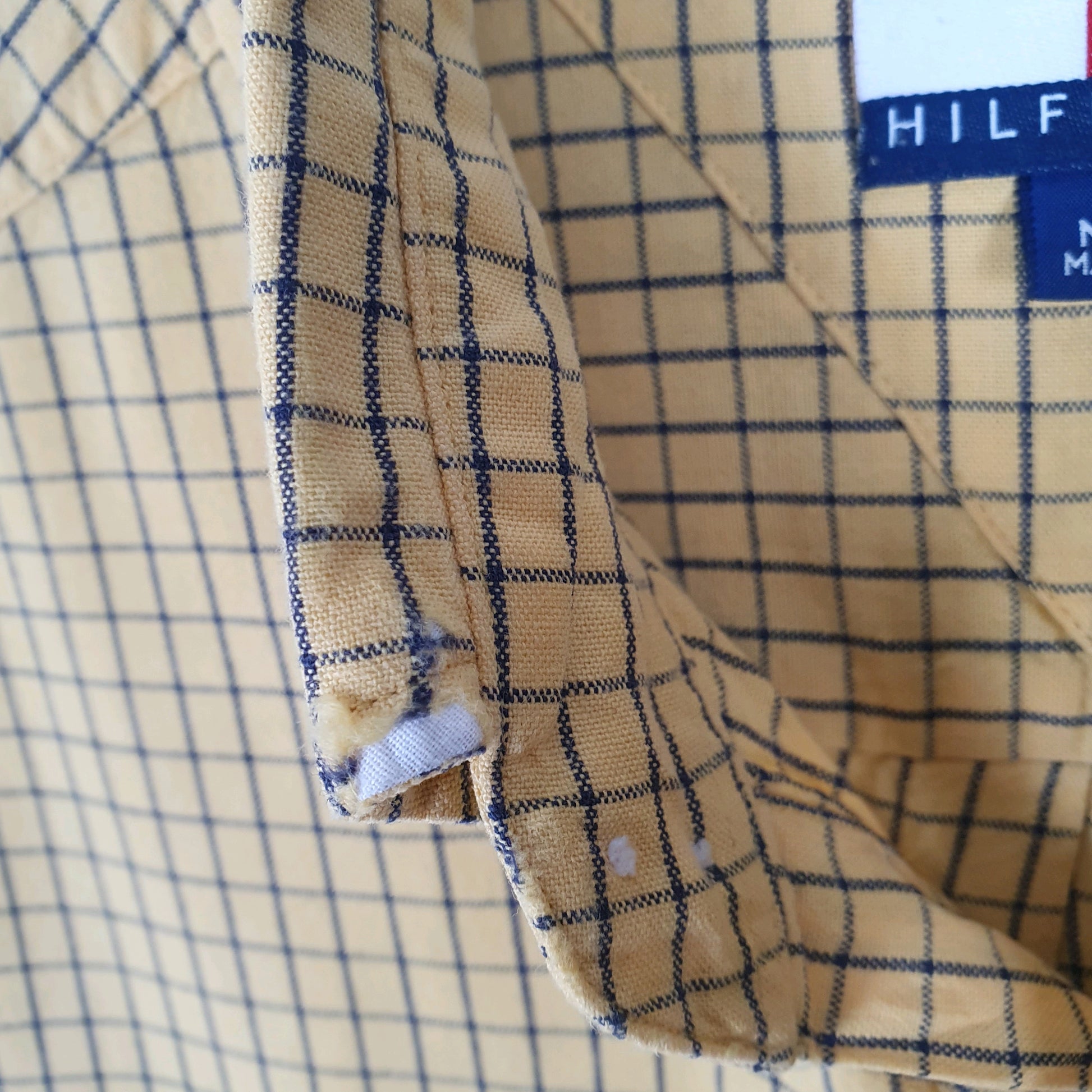 Tommy Hilfiger Long Sleeve Regular Fit Check Shirt Yellow