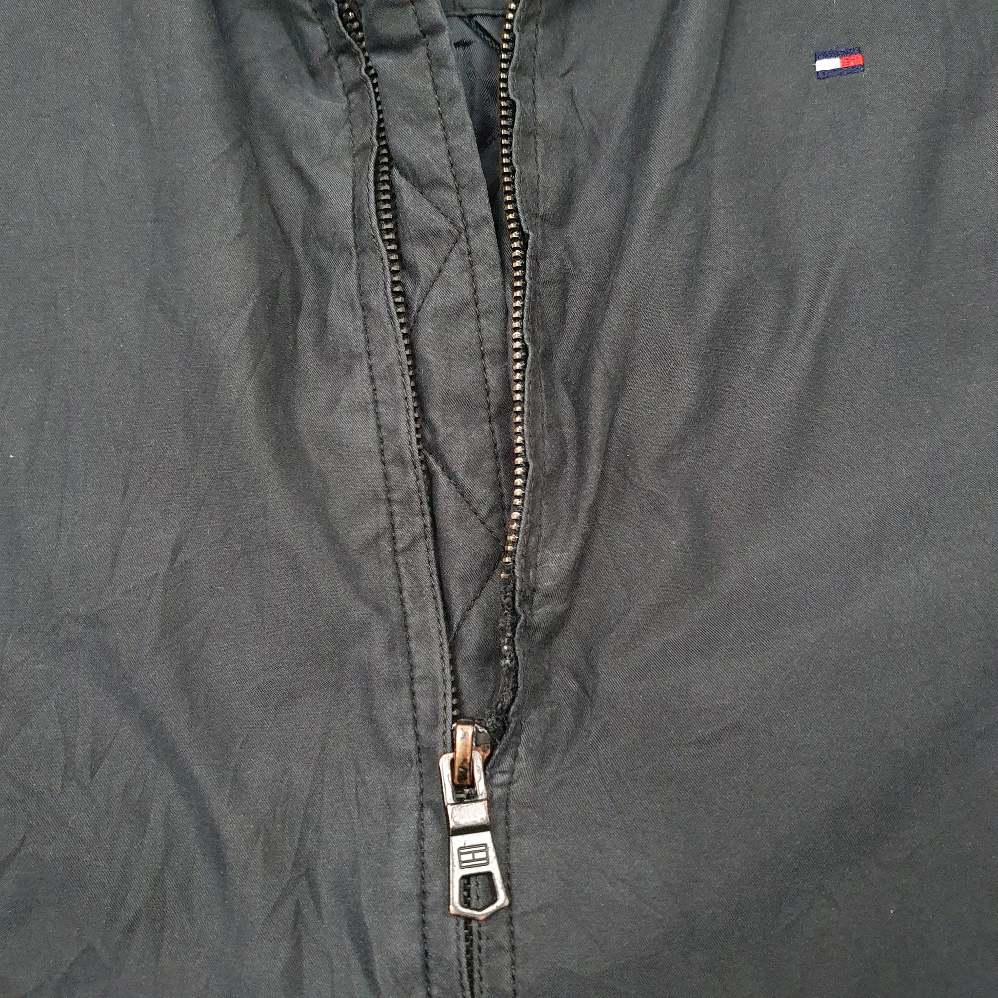 Mens Black Tommy Hilfiger Bomber Harrington Jacket Coat