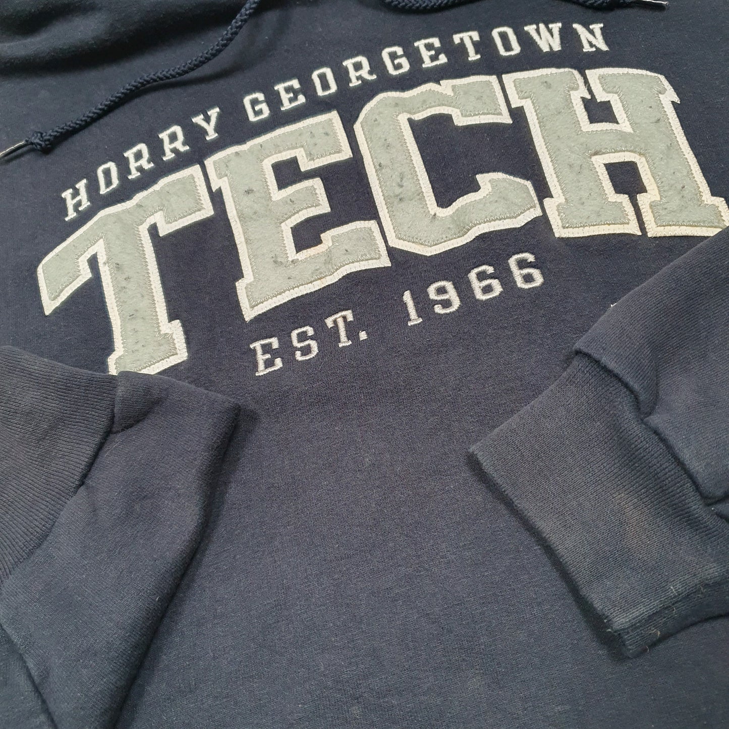 Mens Navy Champion Horry Georgetown Tech College Hoodie Jumper