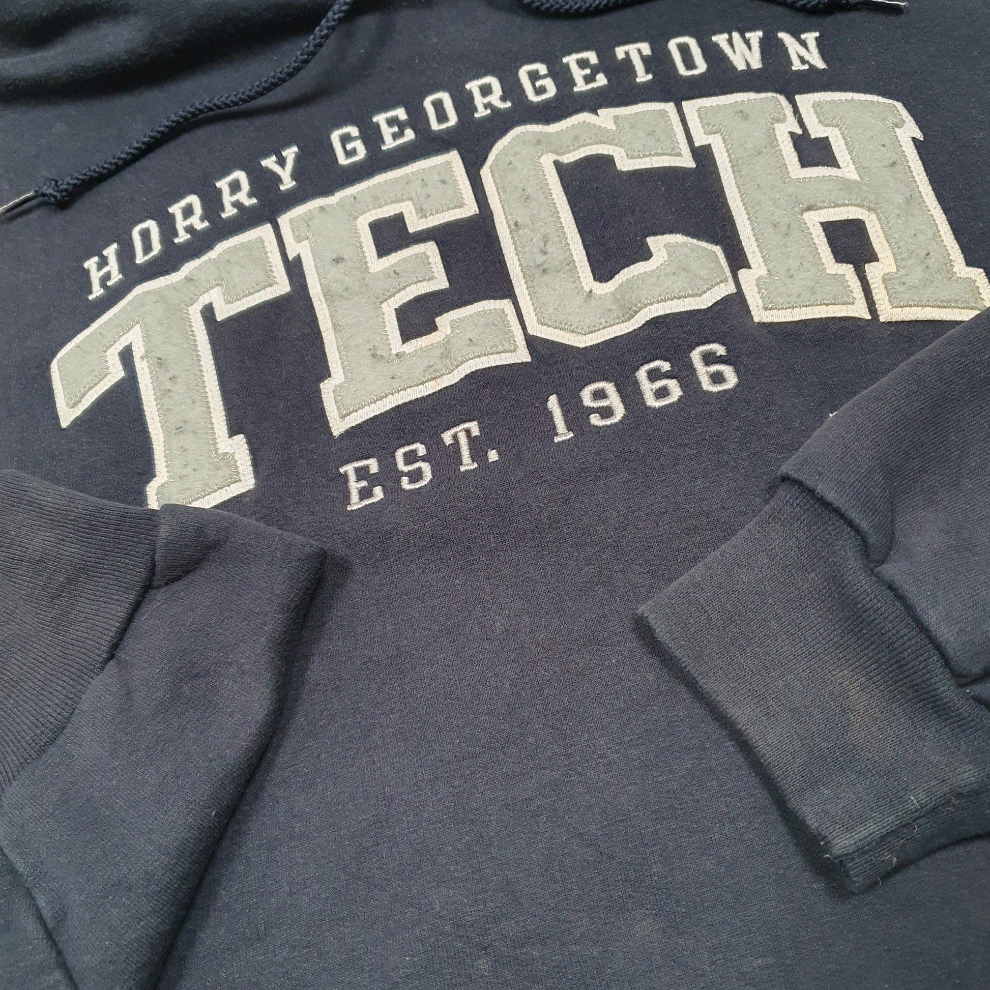 Mens Navy Champion Horry Georgetown Tech College Hoodie Jumper
