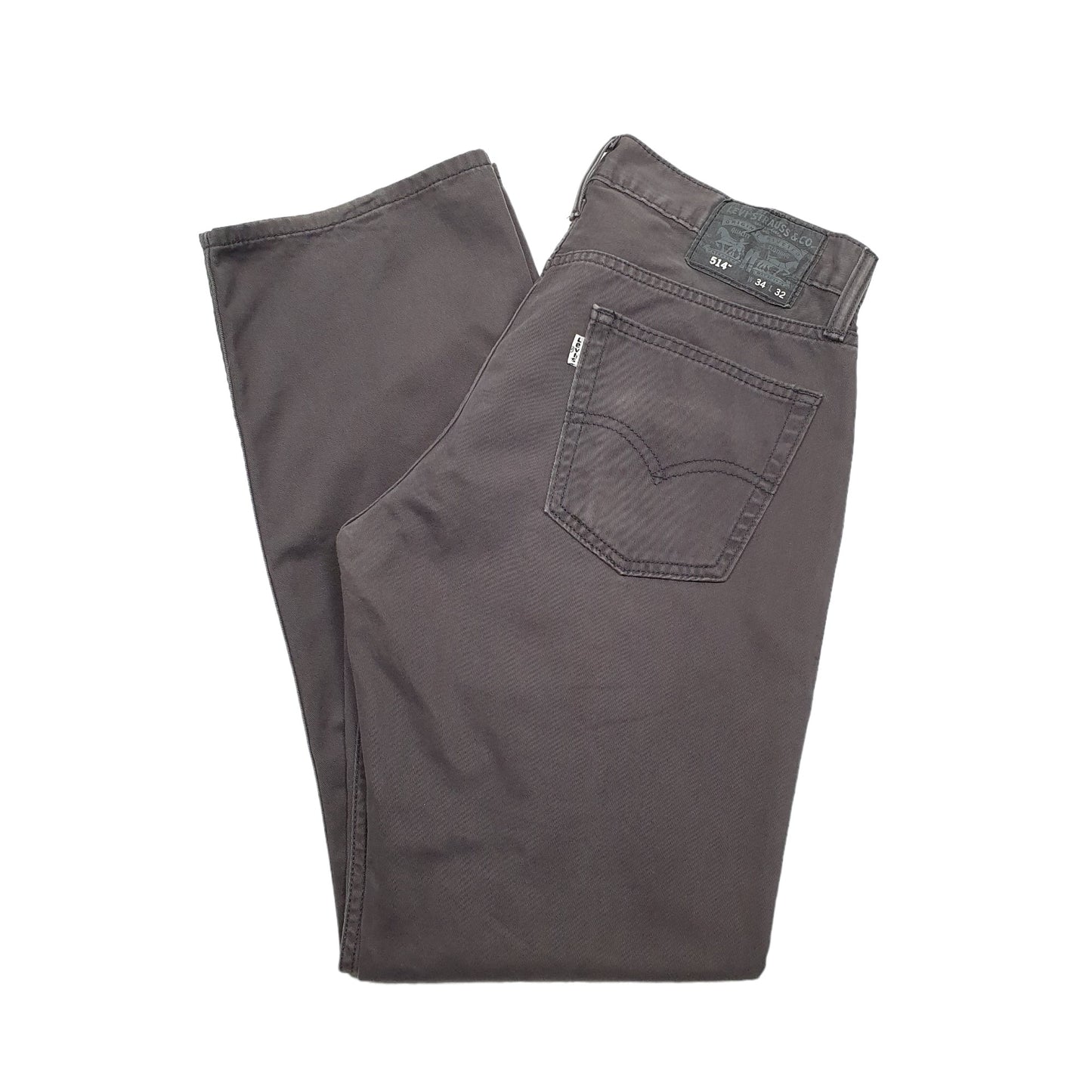 Levis 514 Straight Fit Jeans W34 L32 Grey