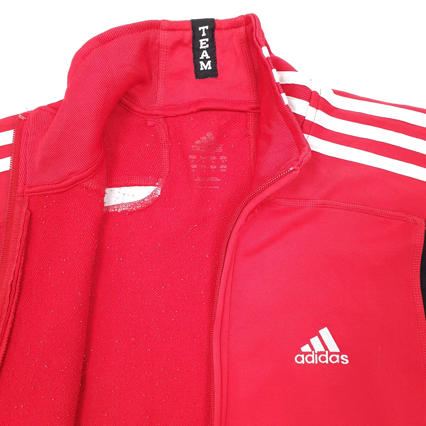 Mens Red Adidas Track Full Zip Jumper
