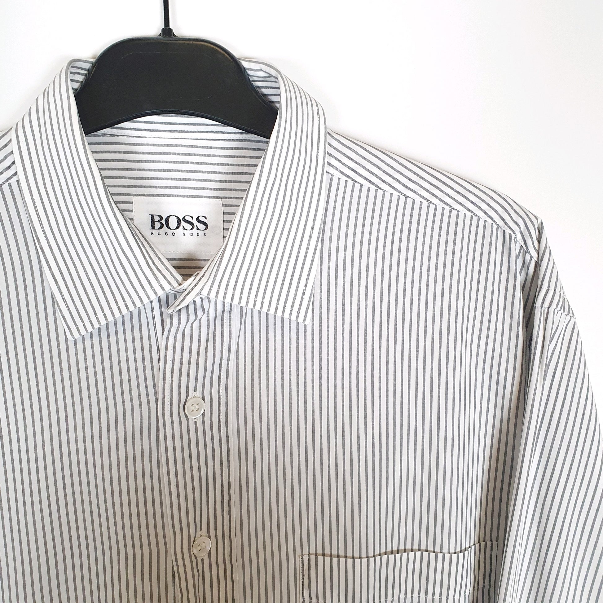 Hugo Boss Long Sleeve Regular Fit Striped Shirt White