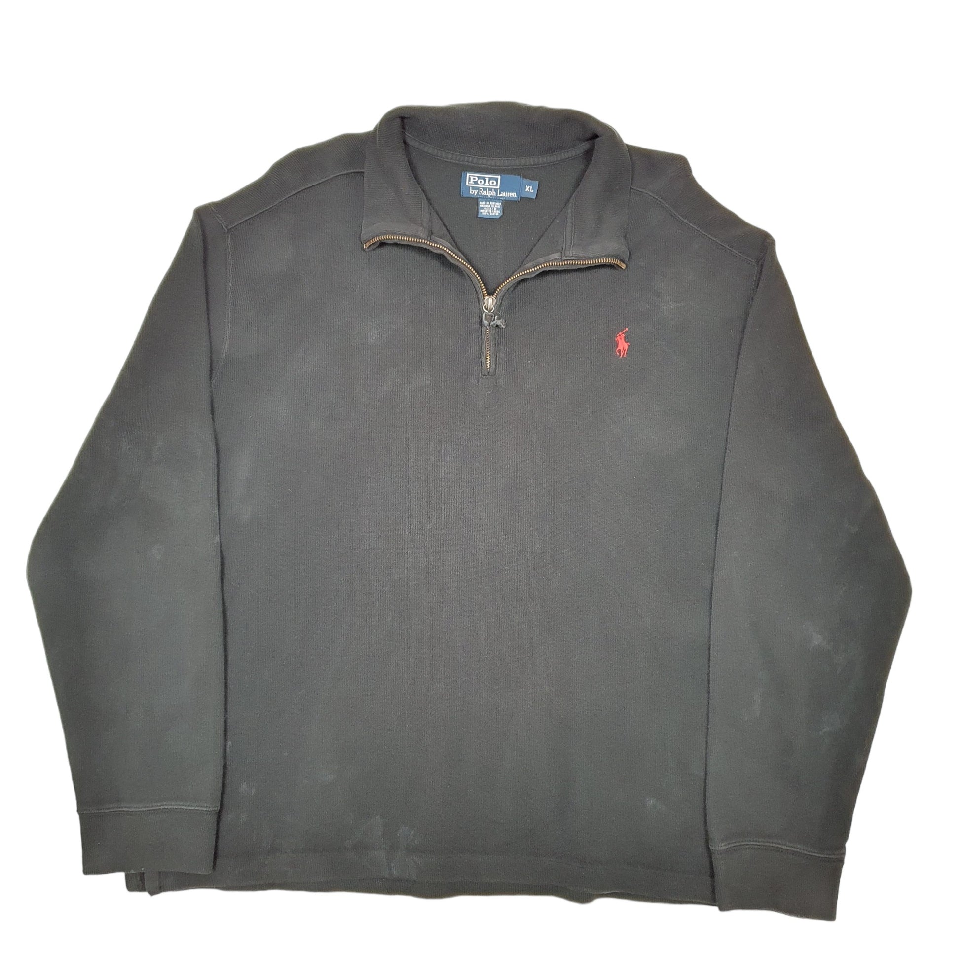 Mens Black Ralph Lauren  Quarter Zip Jumper