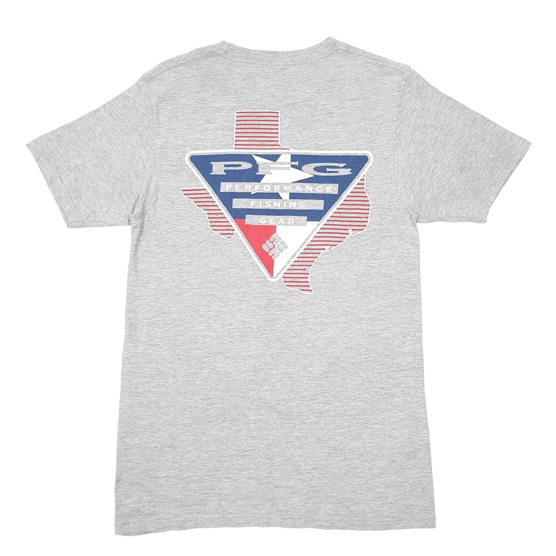 Mens Grey Columbia Sportswear Performance Fishing Gear PFG Short Sleeve T Shirt