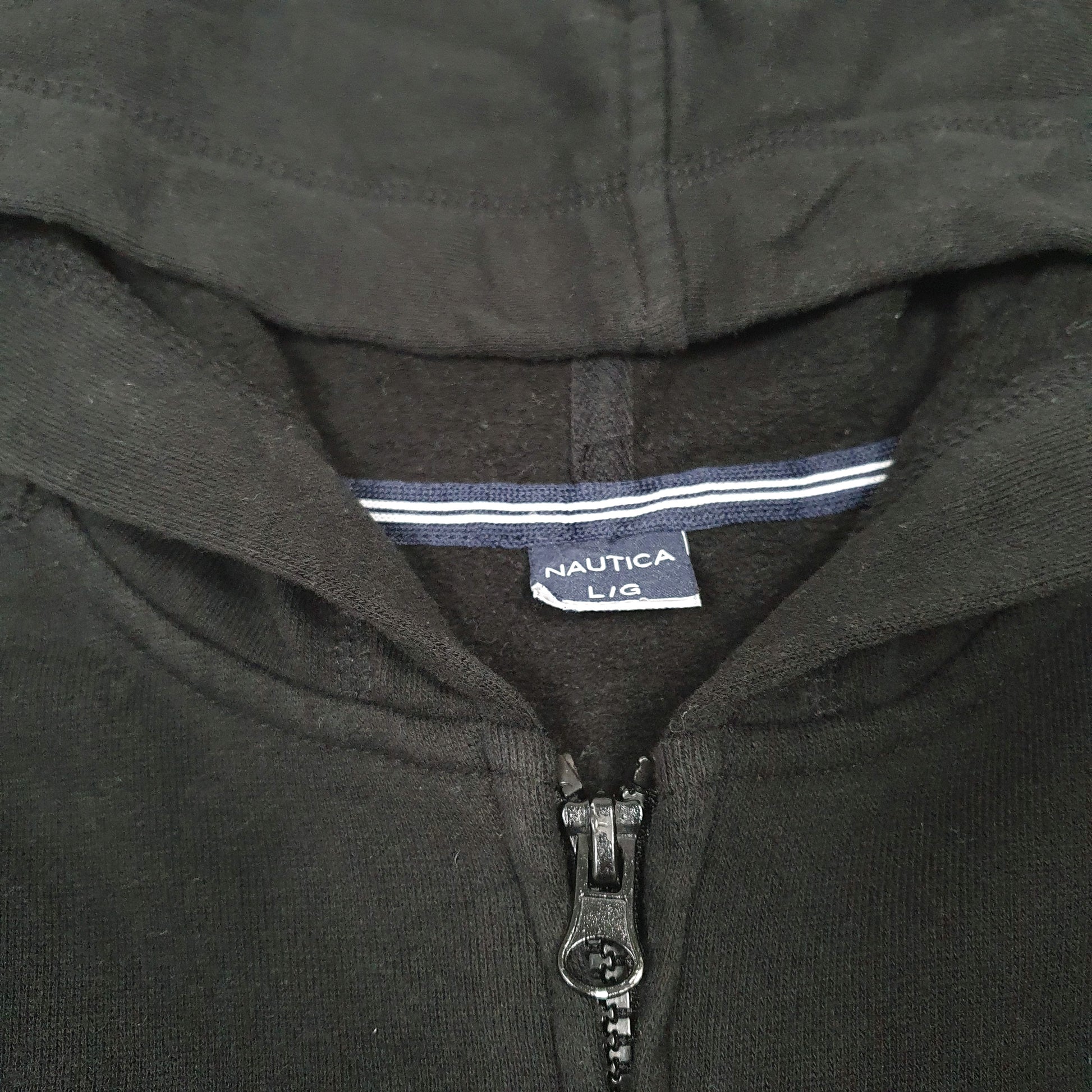 Womens Black Nautica Hooded Full Zip Jumper