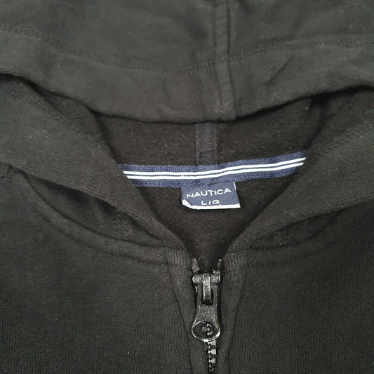 Womens Black Nautica Hooded Full Zip Jumper