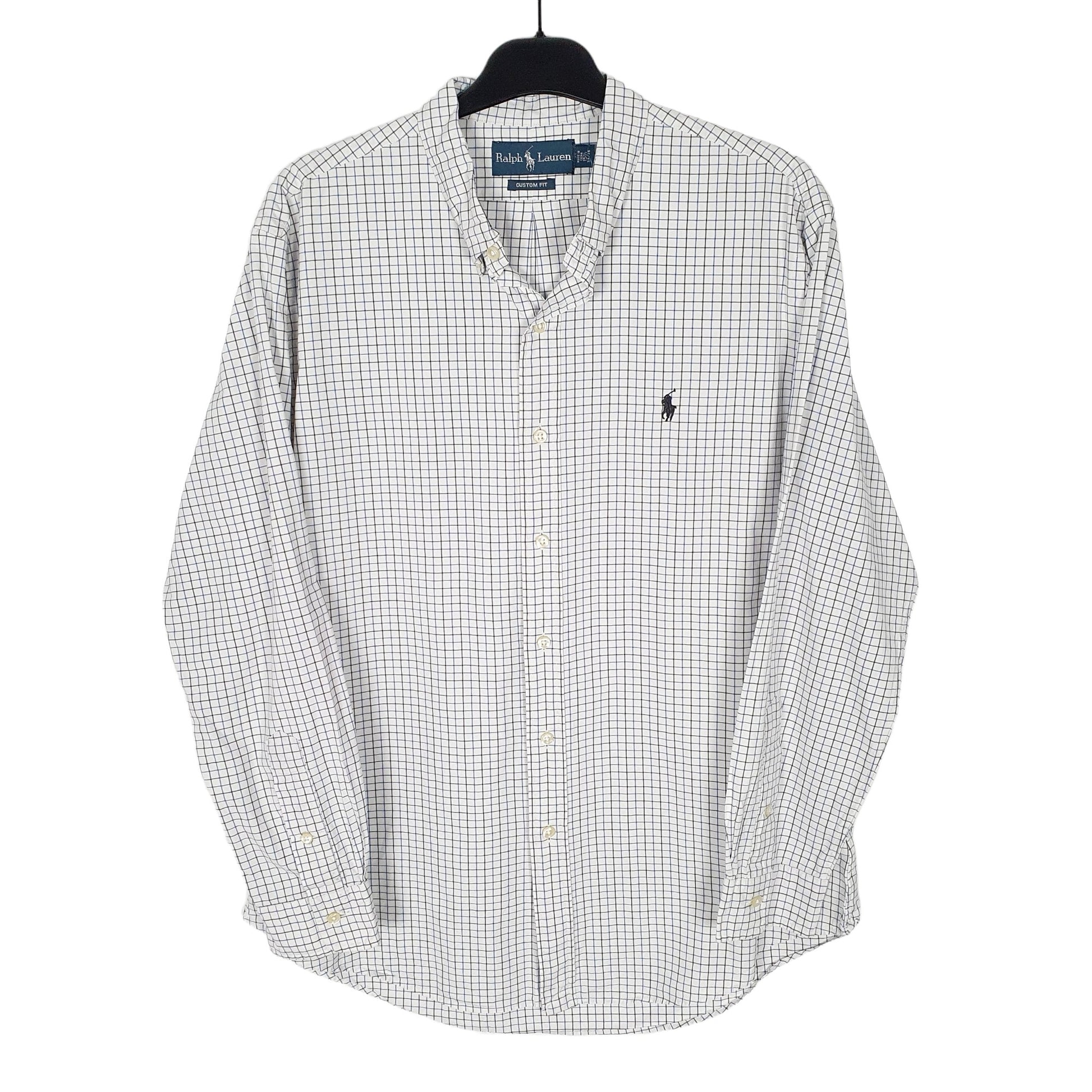 Ralph Lauren Long Sleeve Custom Fit Check Shirt White