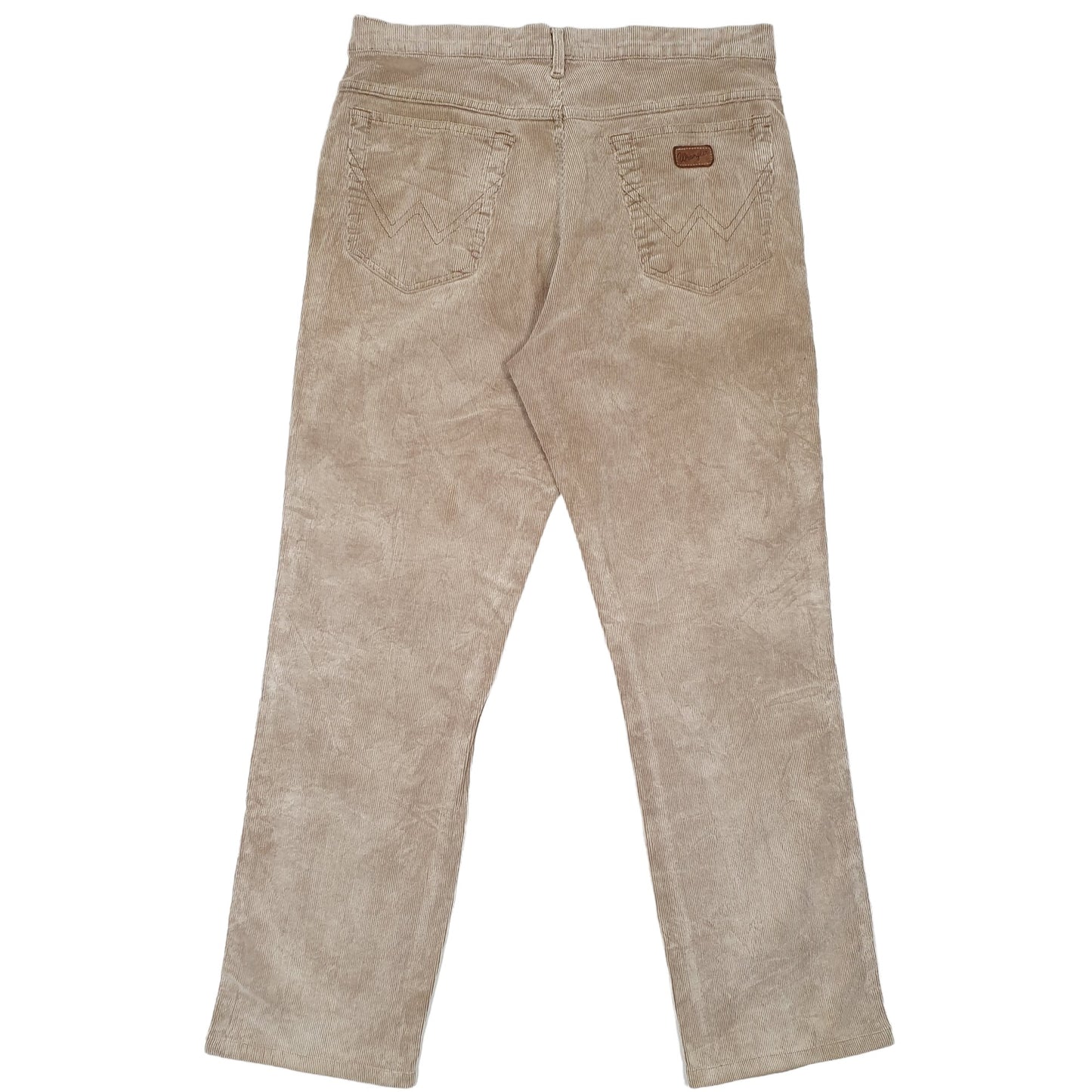 Mens Beige Wrangler Texas Stretch Corduroy Trousers