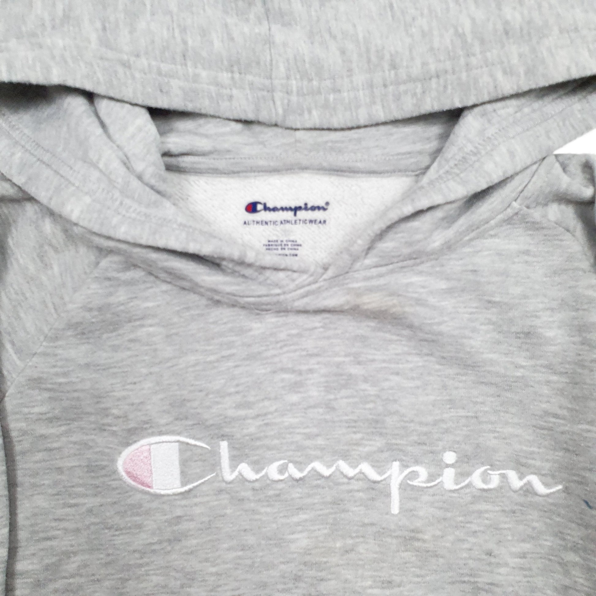 Womens Grey Champion  Hoodie Jumper