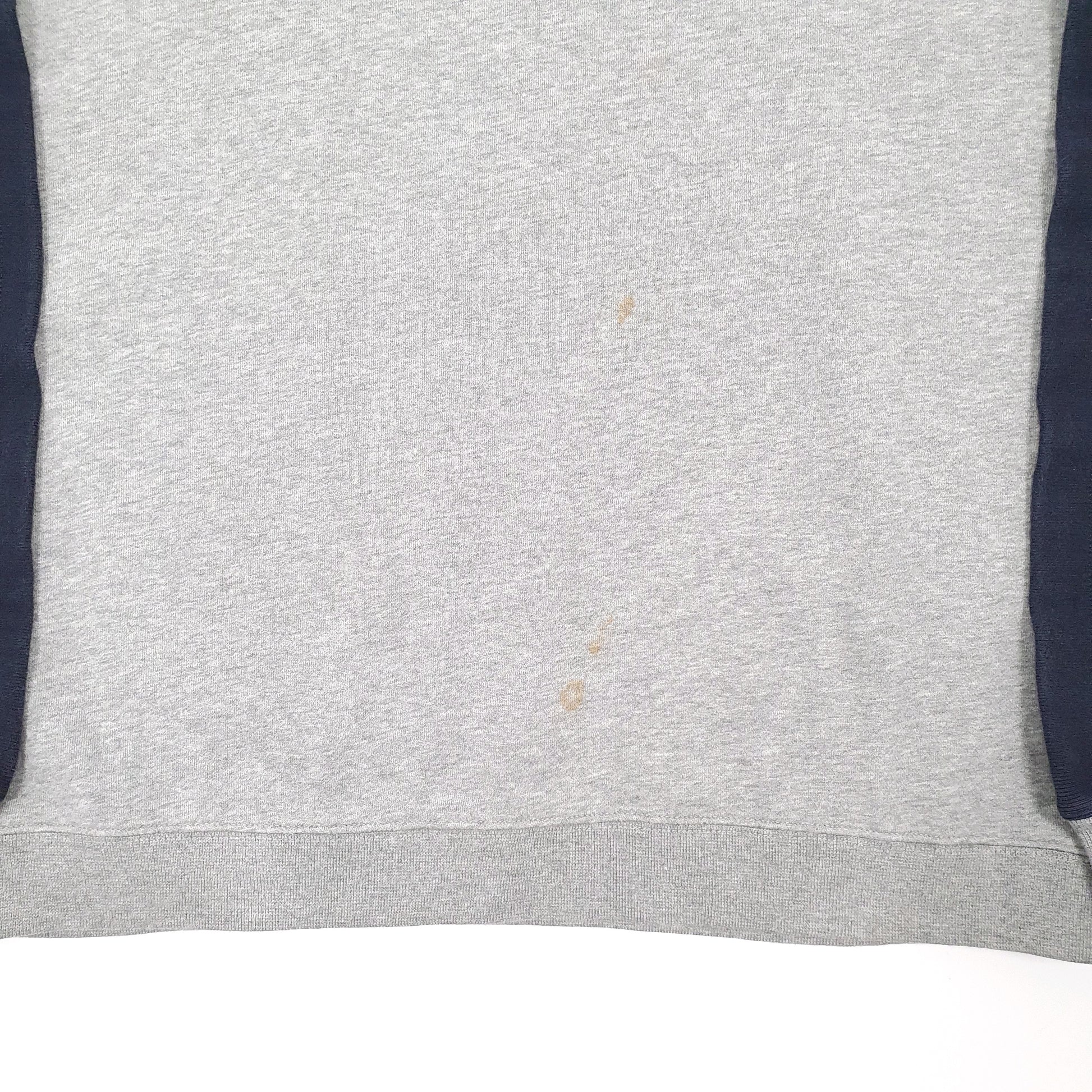 Mens Grey Chaps Spellout Quarter Zip Jumper