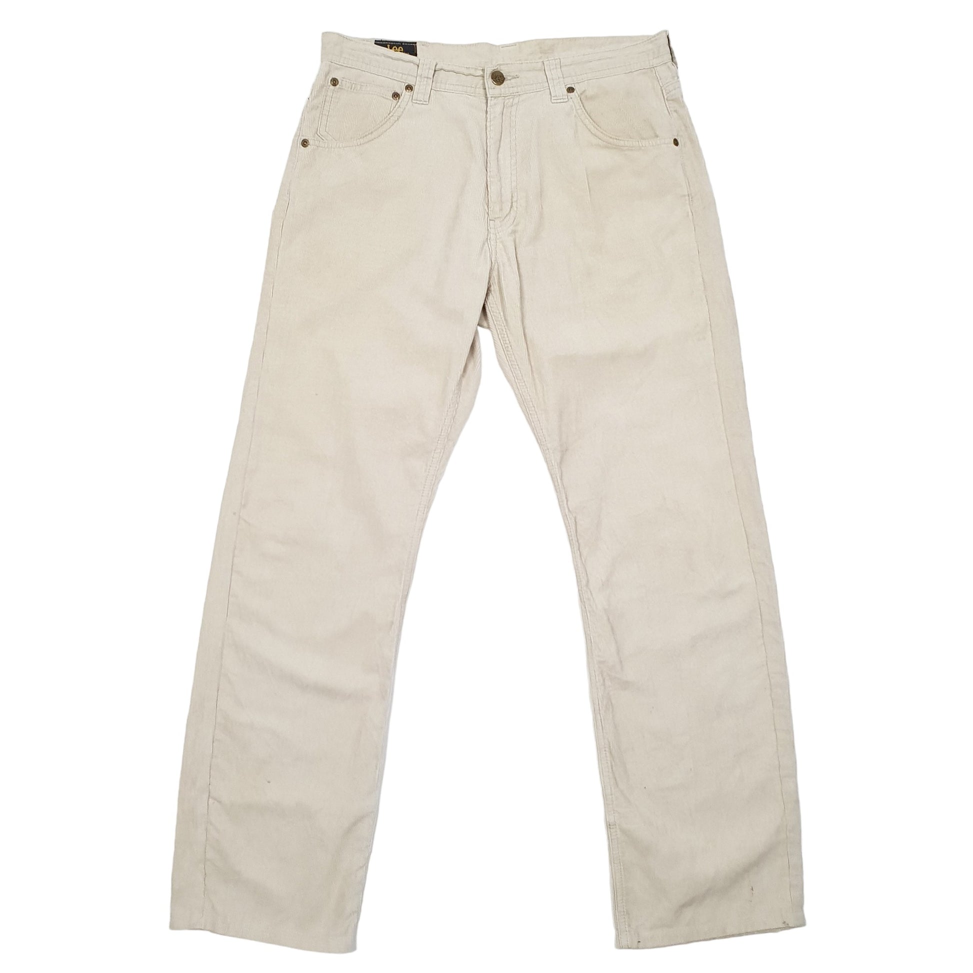 Mens Cream Lee Dillon Corduroy Trousers