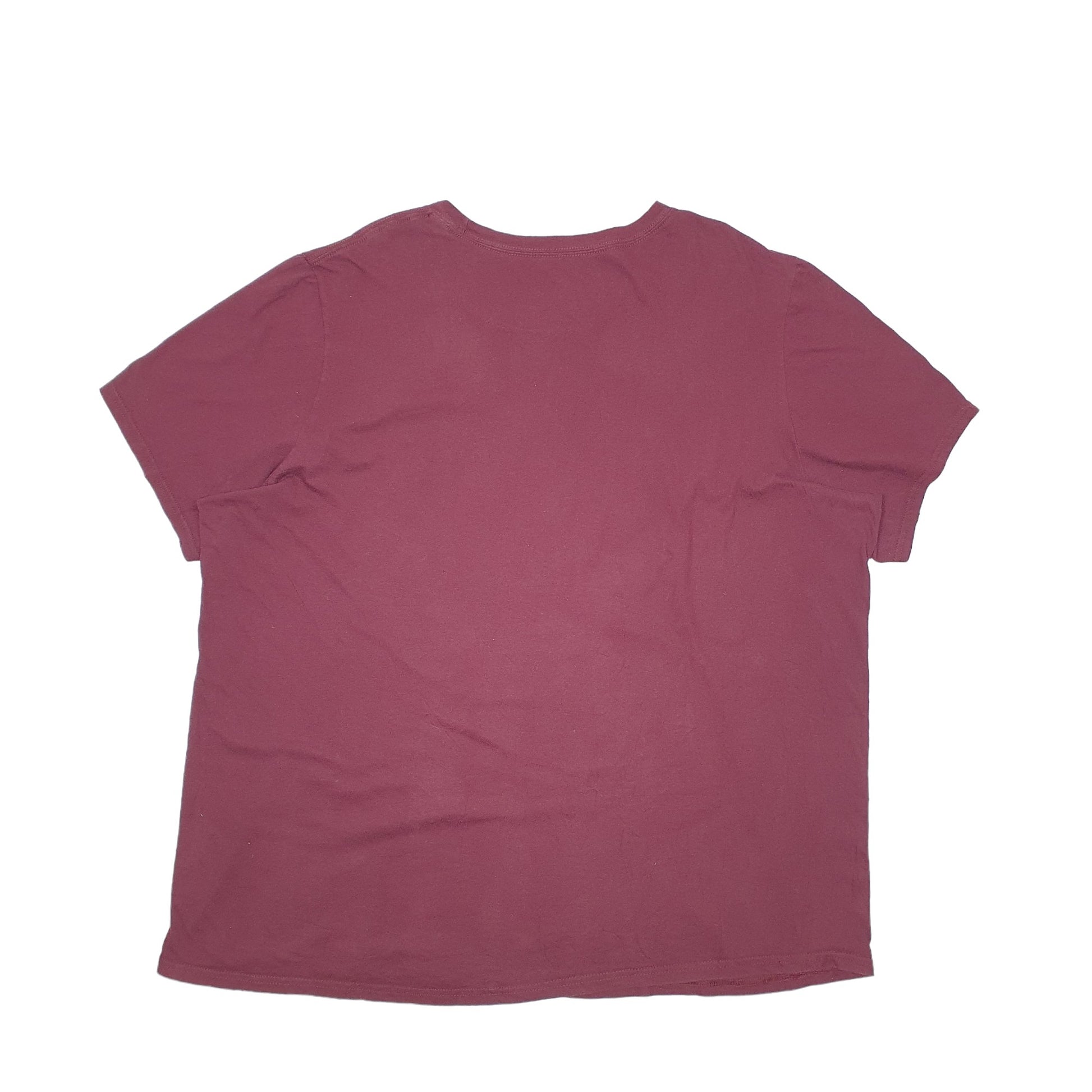 Adidas Short Sleeve T Shirt Burgundy