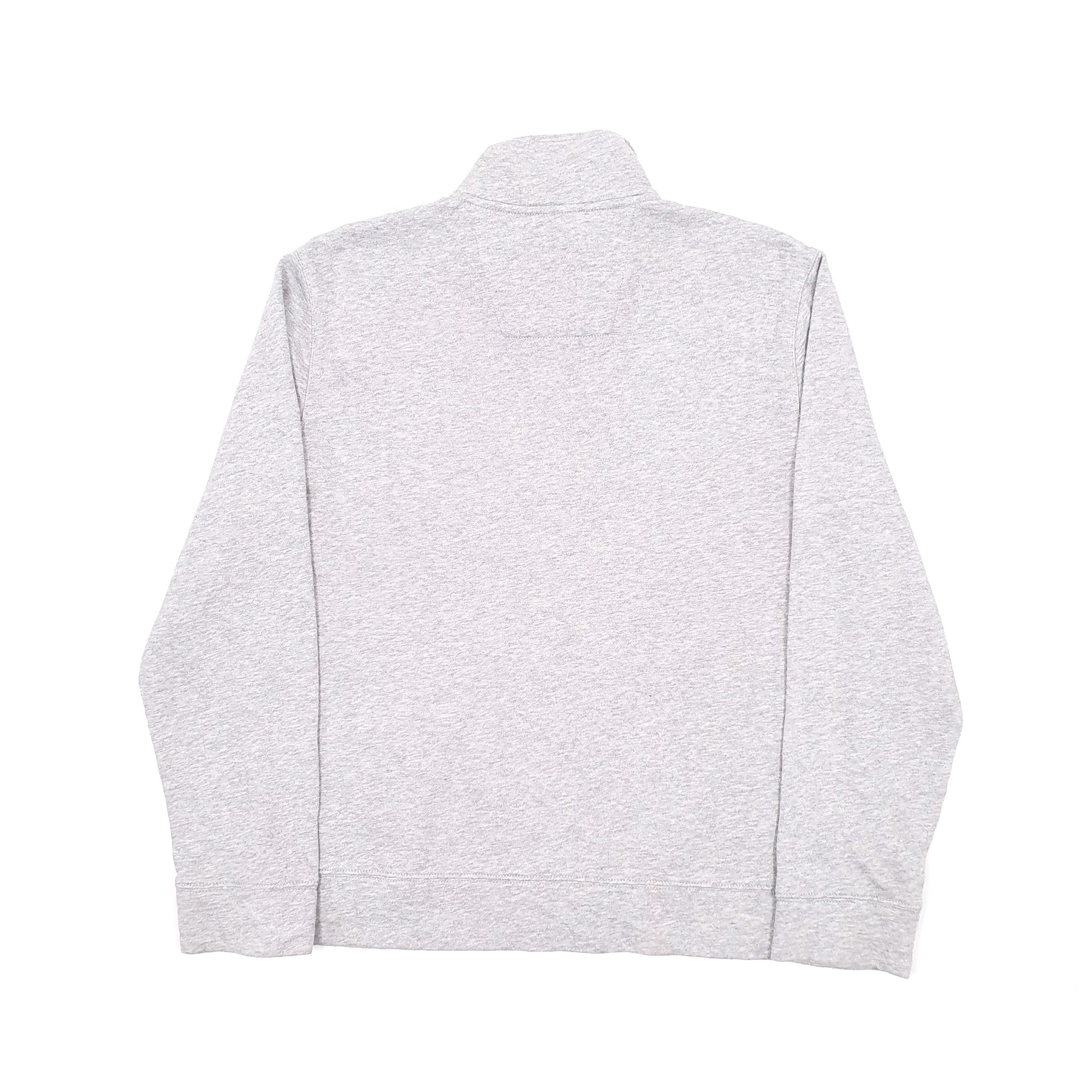 Mens Grey Nautica Spellout Quarter Zip Jumper