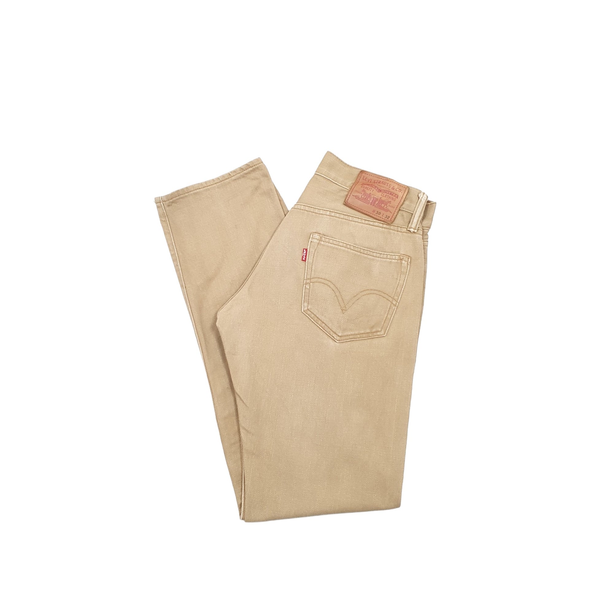 Levis 511 Slim Fit Selvedge Jeans W30 L31 Beige