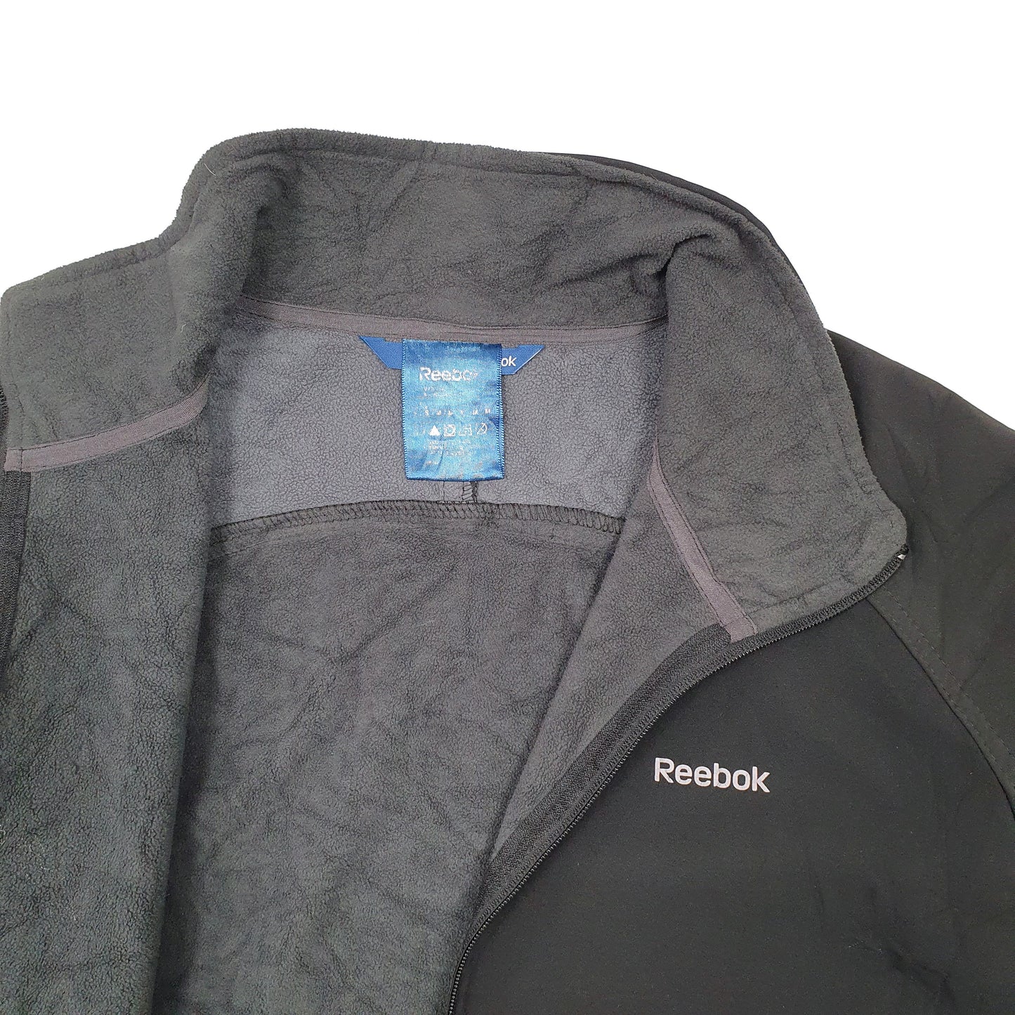 Mens Black Reebok Windbreaker Full Zip Coat