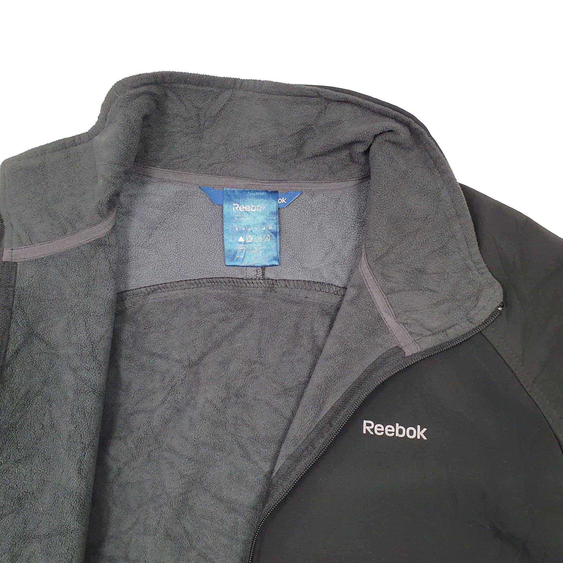 Mens Black Reebok Windbreaker Full Zip Coat