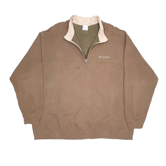 Columbia Sportswear Spellout Quarter Zip Brown