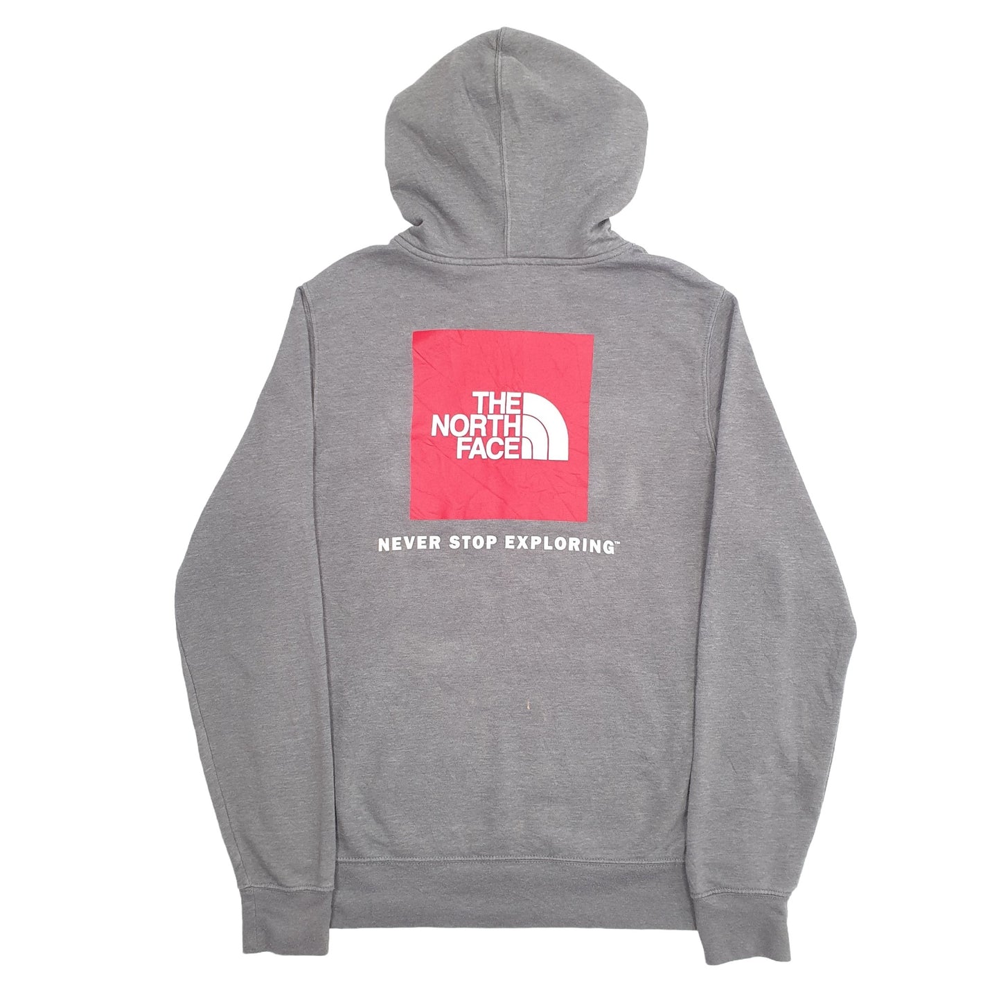 Mens Grey The North Face Spellout Hoodie Jumper