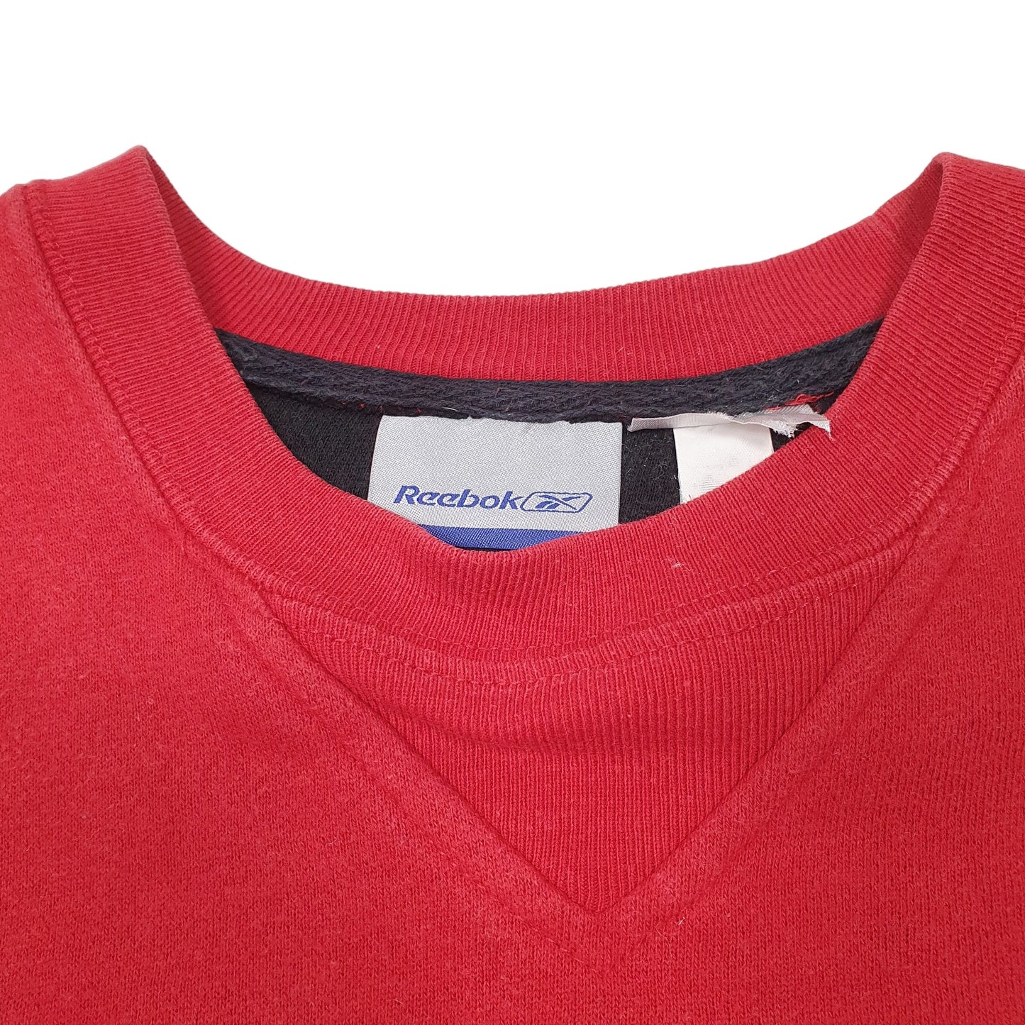 Mens Red Reebok Sweater Sweatshirt Crewneck Jumper