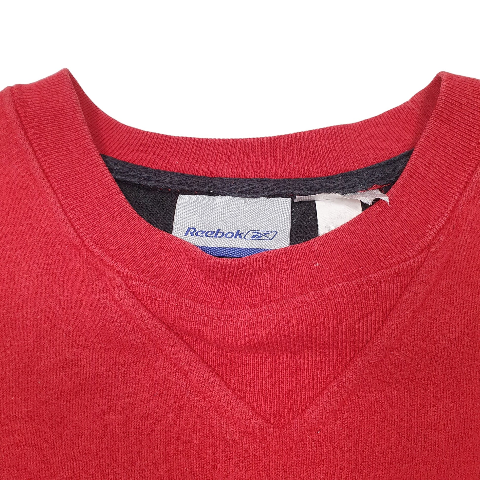 Mens Red Reebok Sweater Sweatshirt Crewneck Jumper