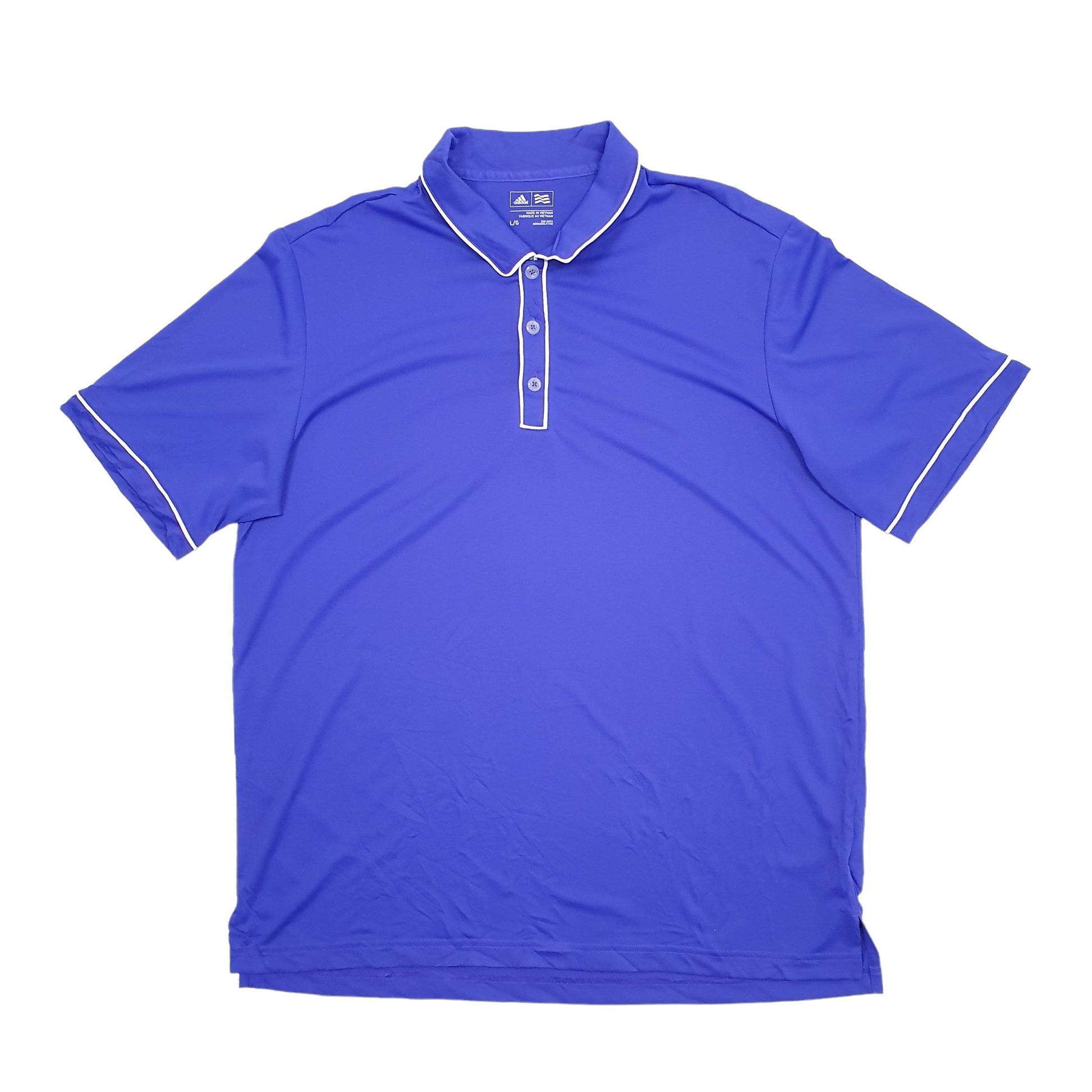 Adidas Golf Short Sleeve Polyester Polo Shirt Blue